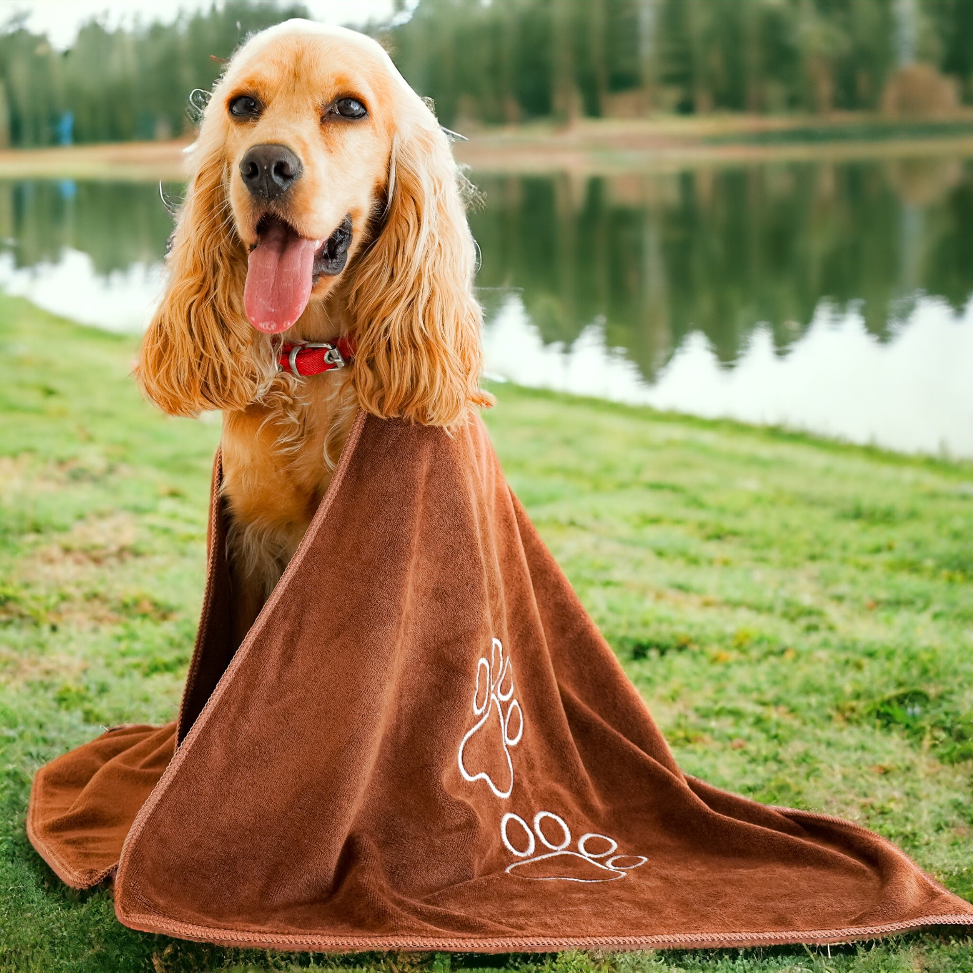 Unconditional Love | Premium Pet Towel (Brown)