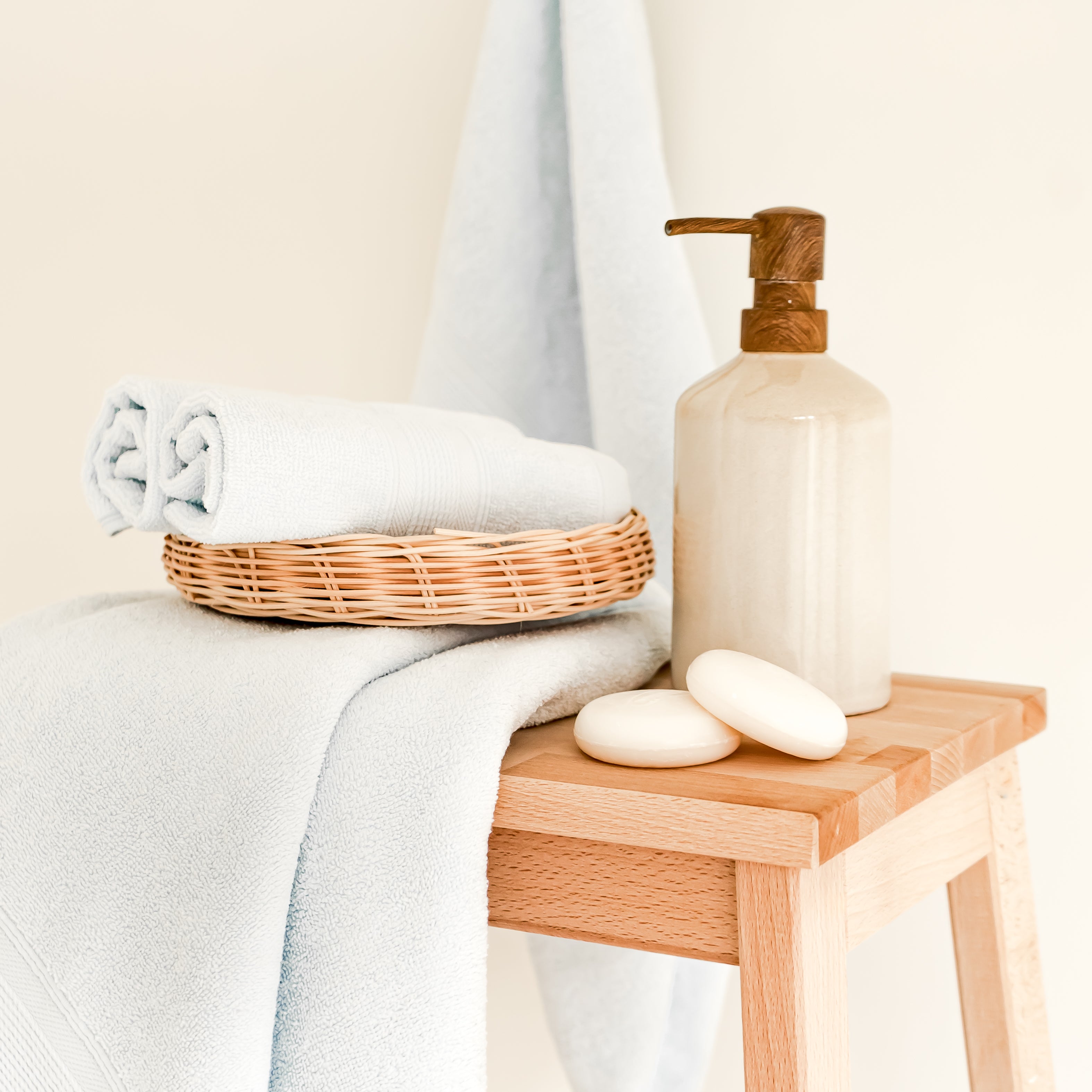 Premium Turkish Cotton Light Blue Towels