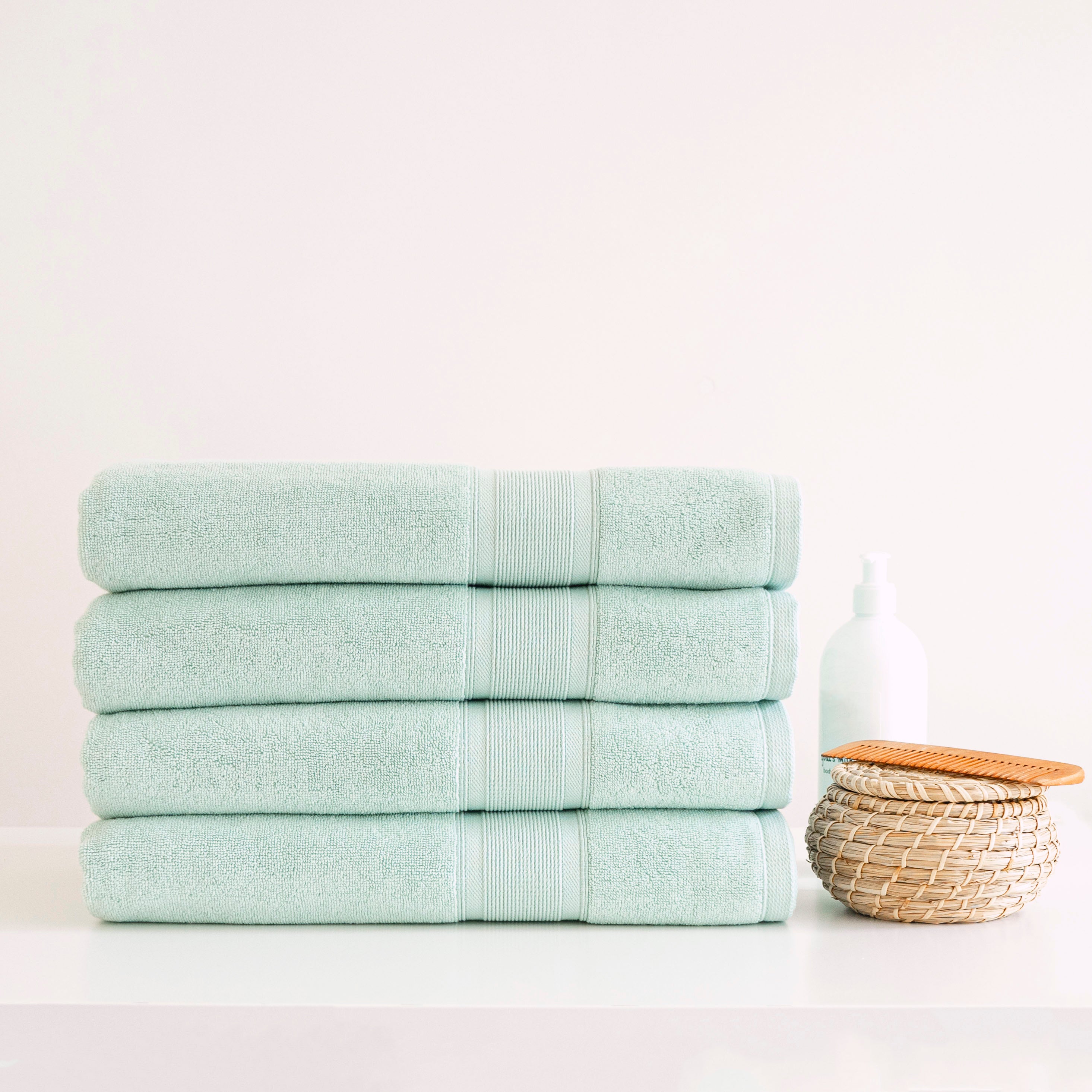 Premium Turkish Cotton Glacier (Aqua or Mint) Green Towels