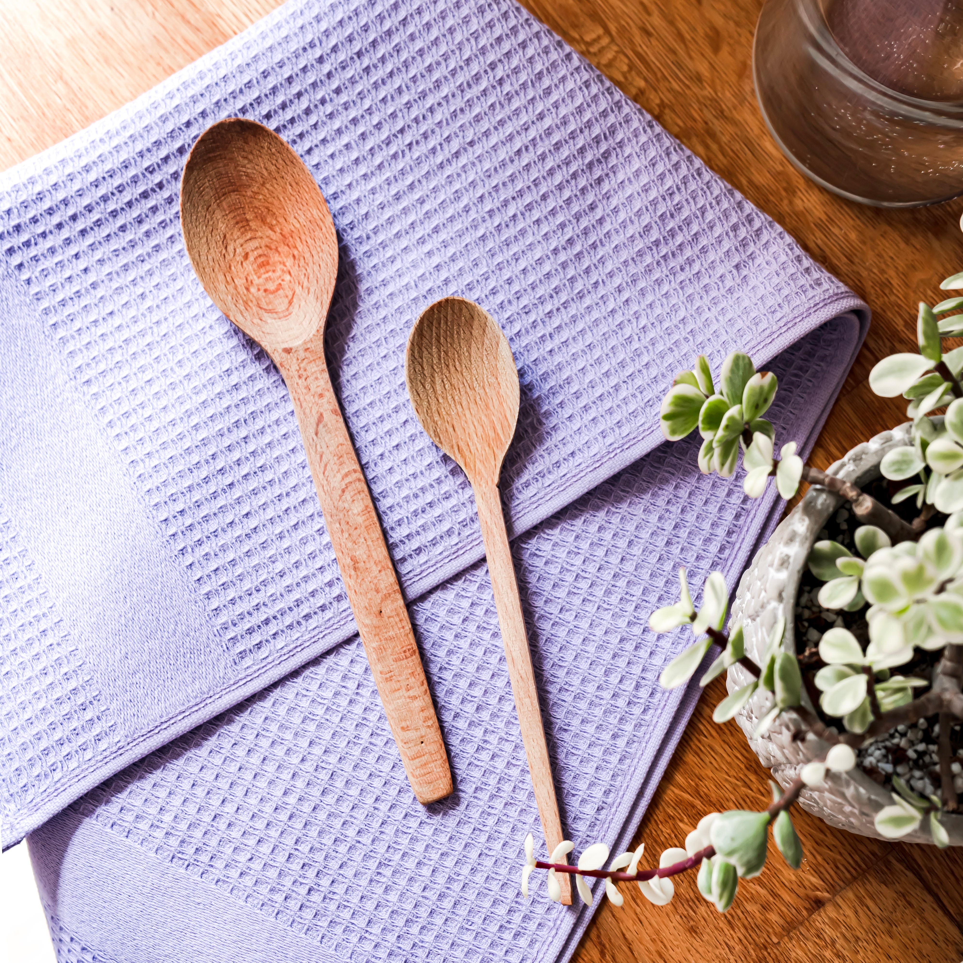 Premium Kitchen Towels in Lavender, Set of 3