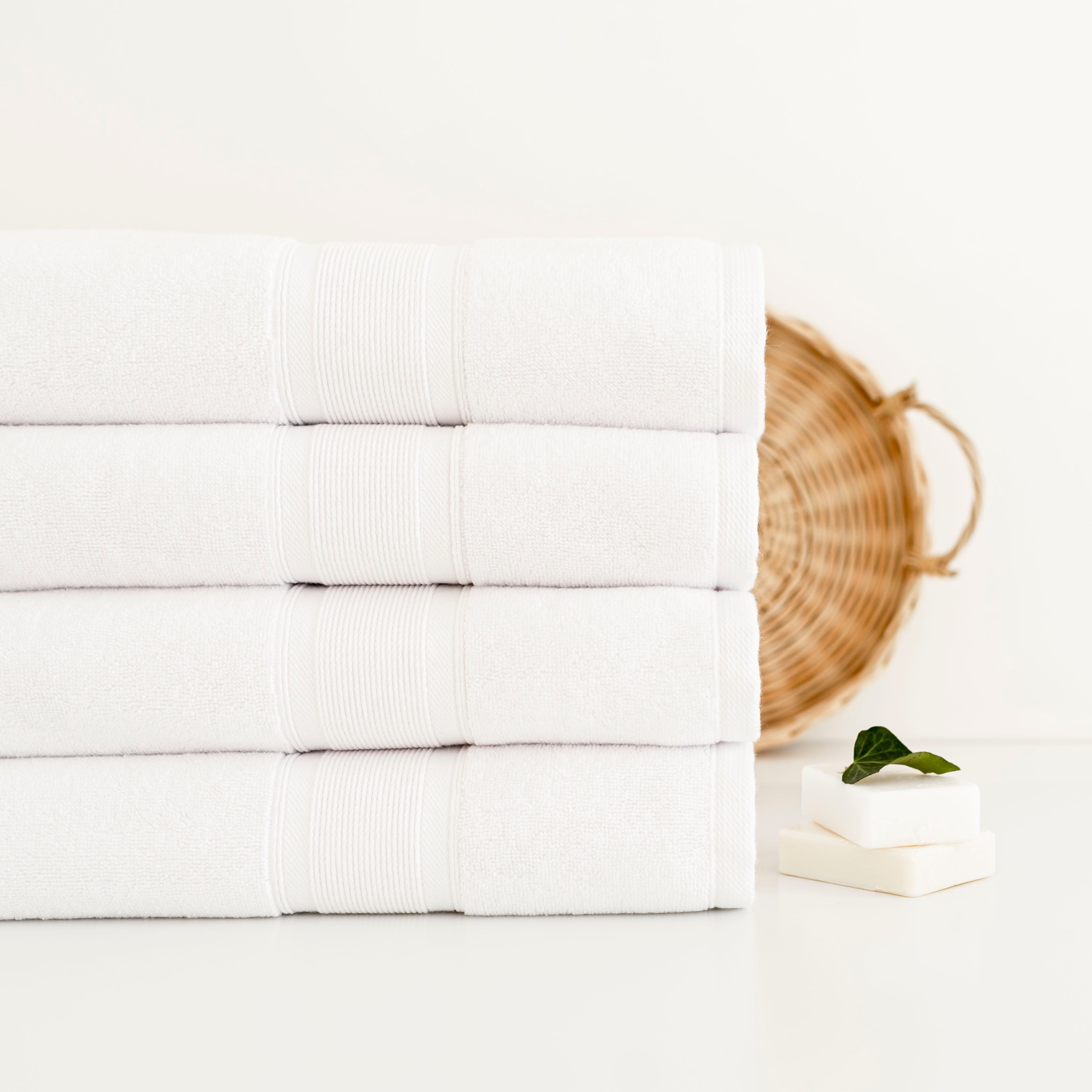 Premium Turkish Cotton White Towels