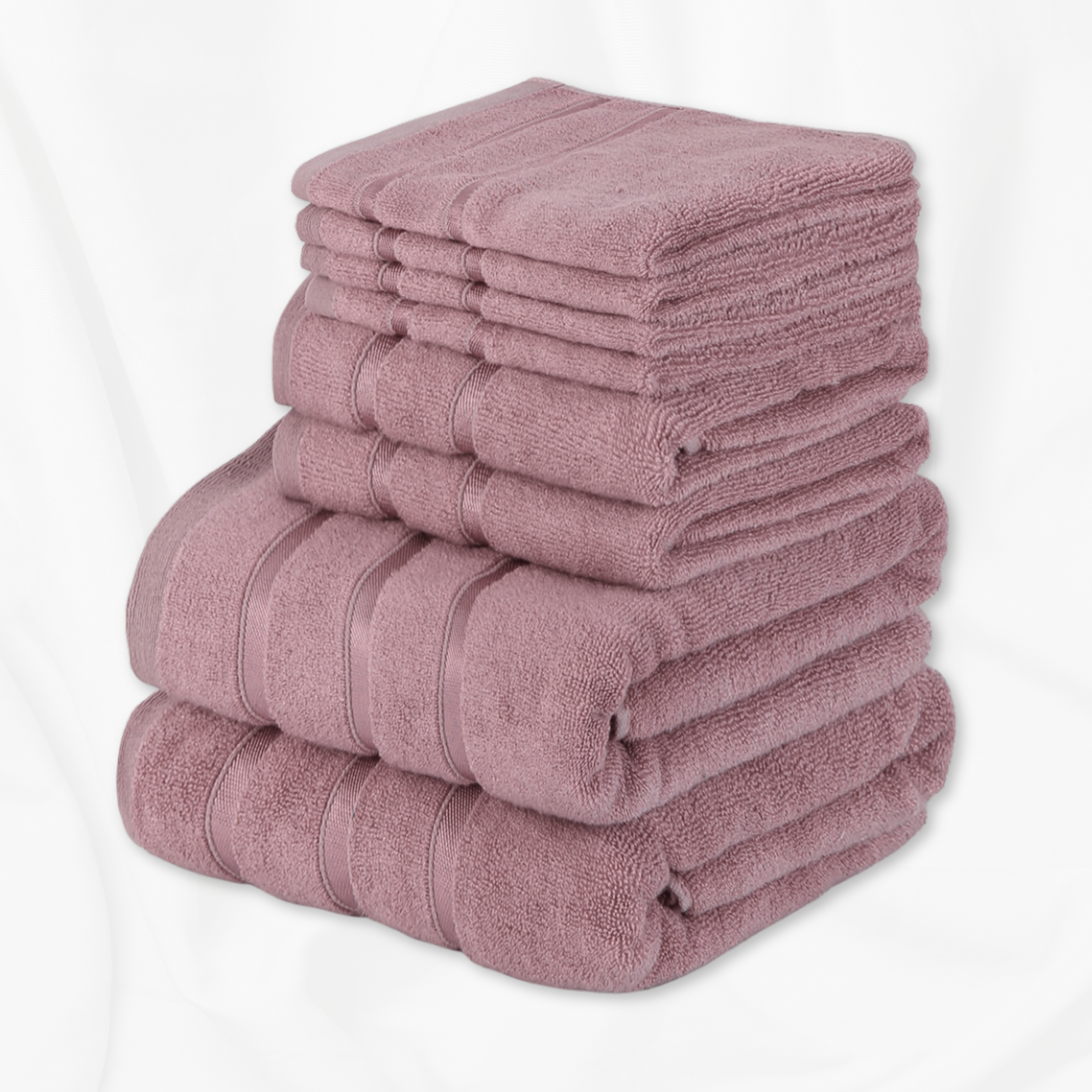 Luzia Bamboo 8-Piece Towel Set – Desert Bloom – Soft Elements Series (500 GSM) | Silky Soft Breathable Comfort Everyday Luxury