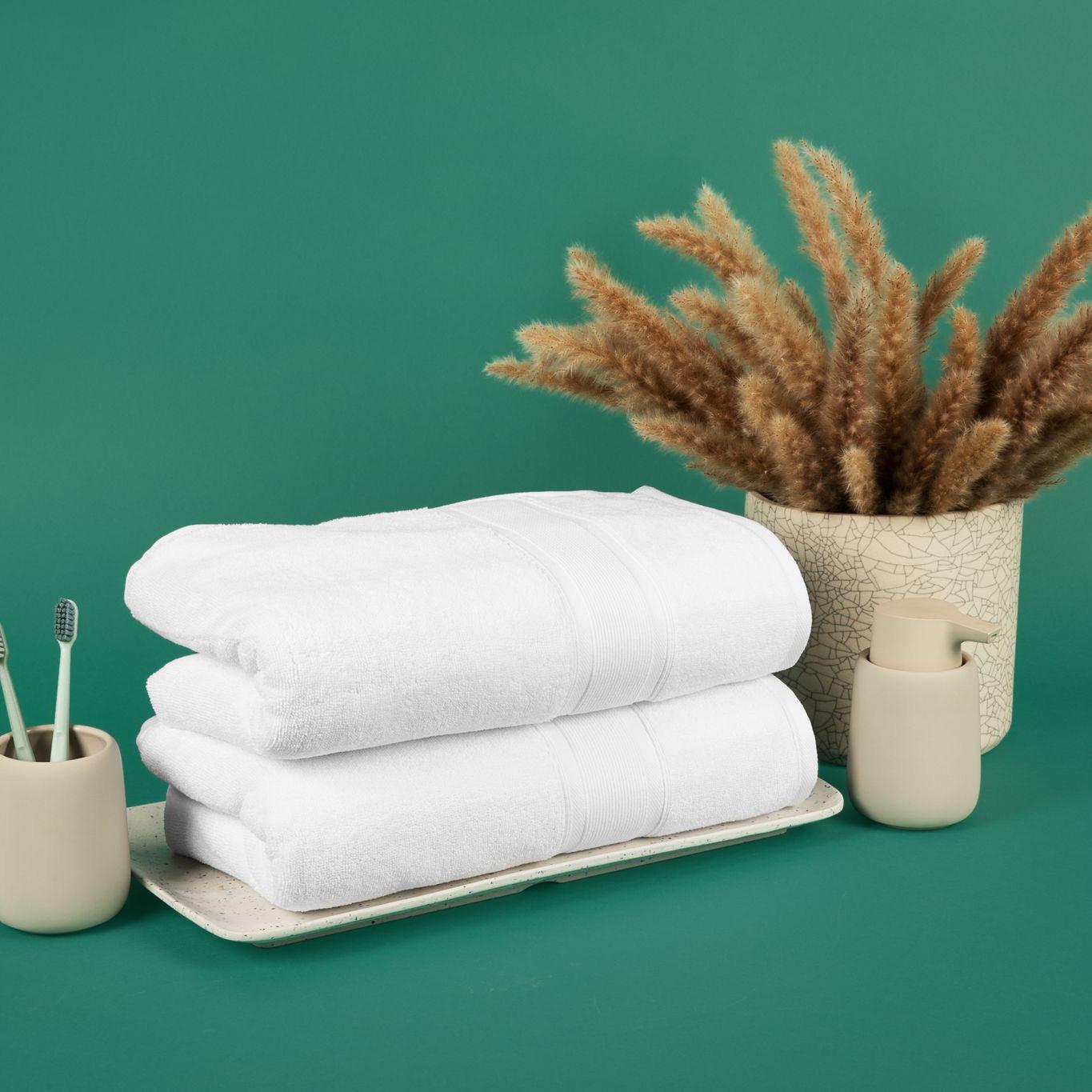 Premium Turkish Cotton White Towels-Luzia