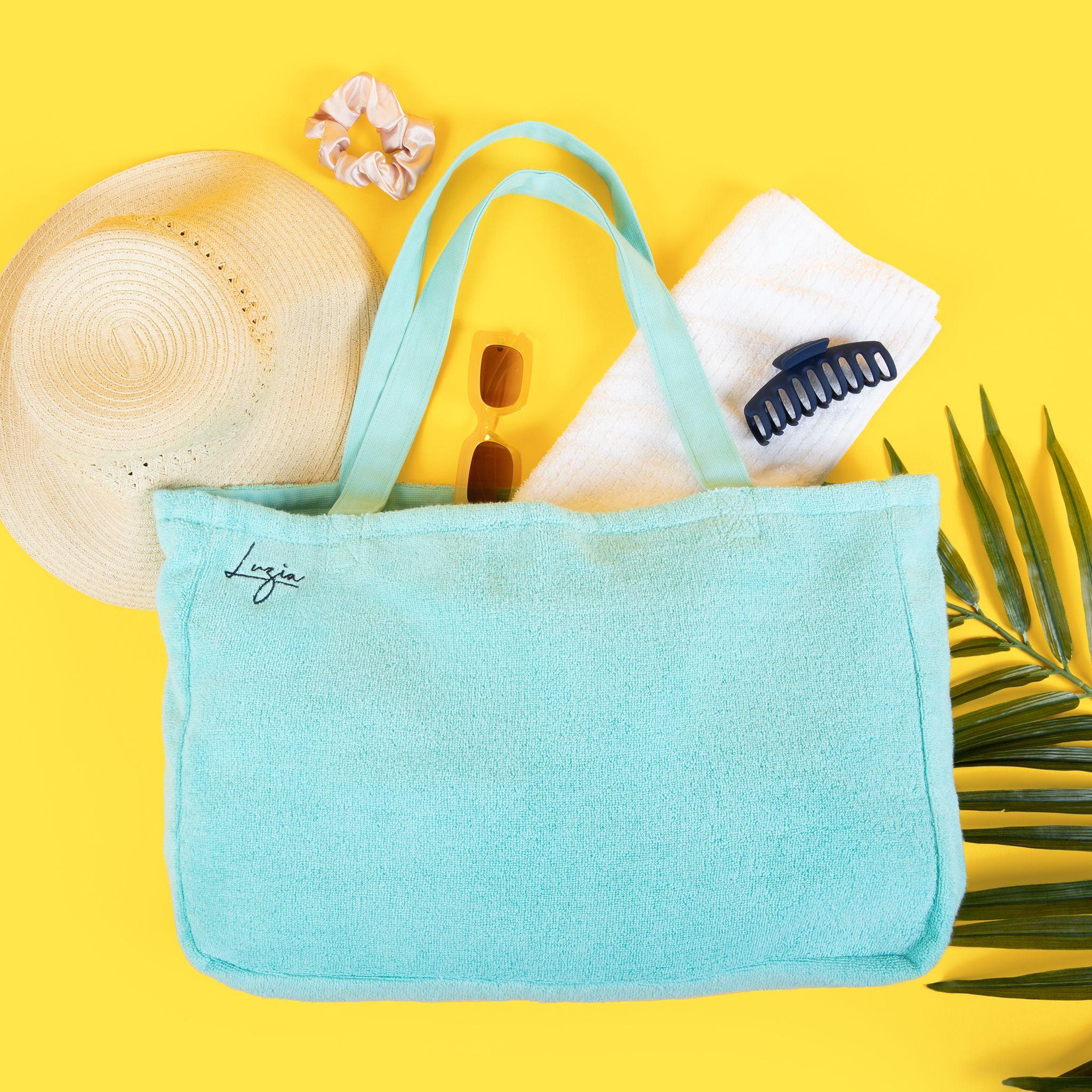 Beach, Pool and Yoga Tote Bag - Island Paradise (Turquoise)-Luzia