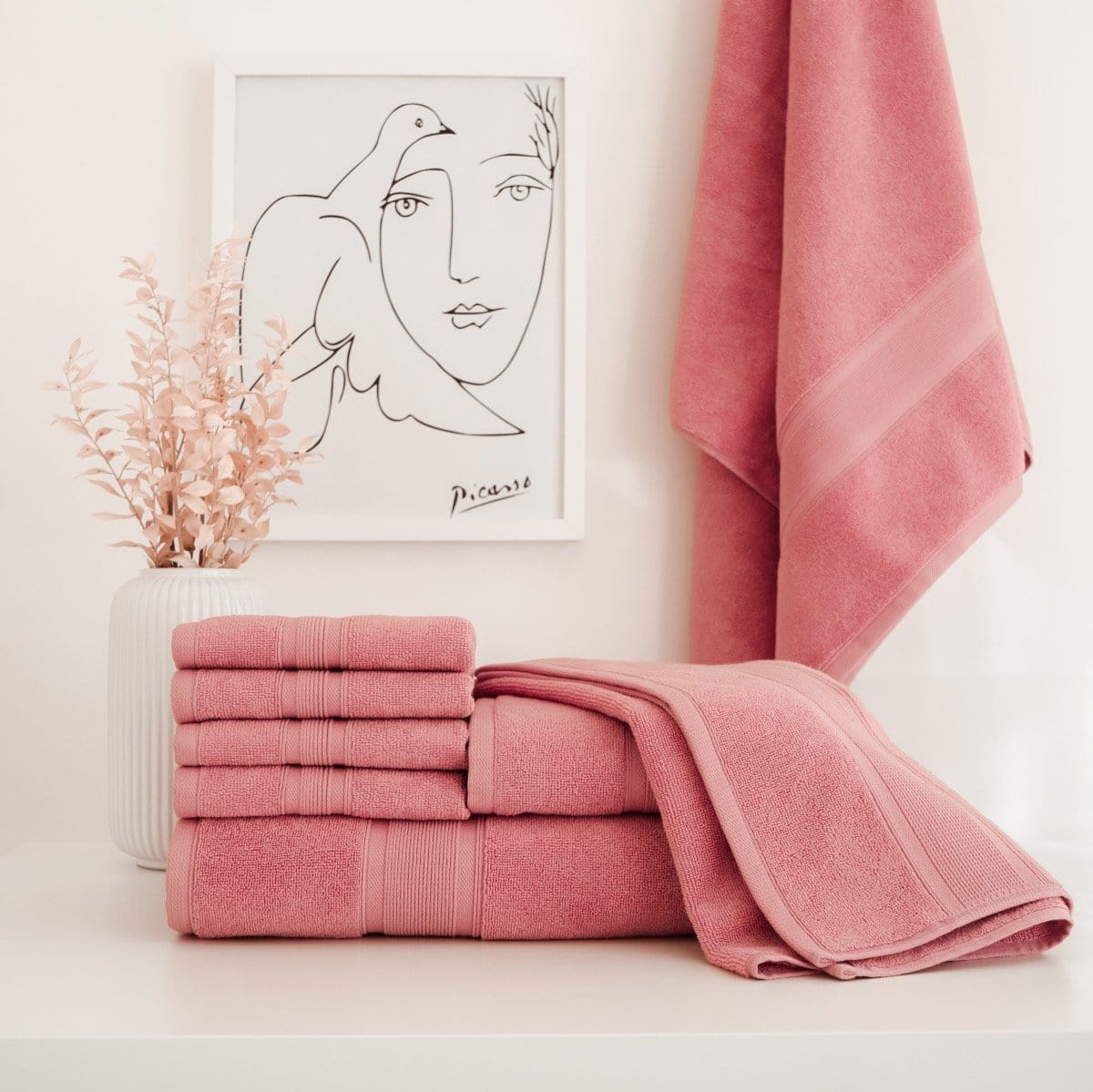 Coral Towels Full Set Bathroom