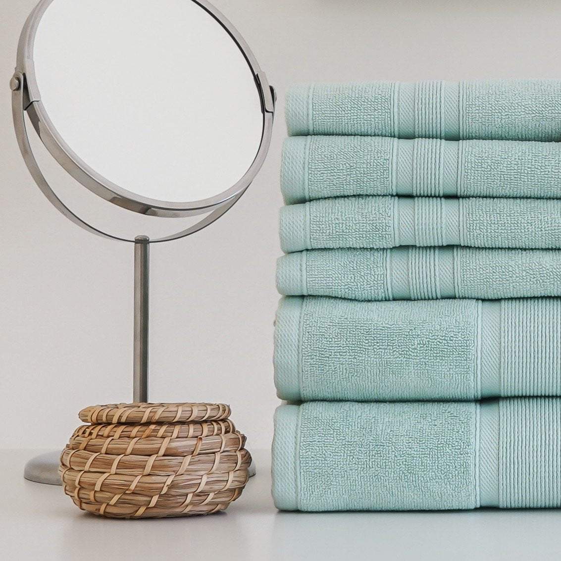 Glacier Green Bath Towels