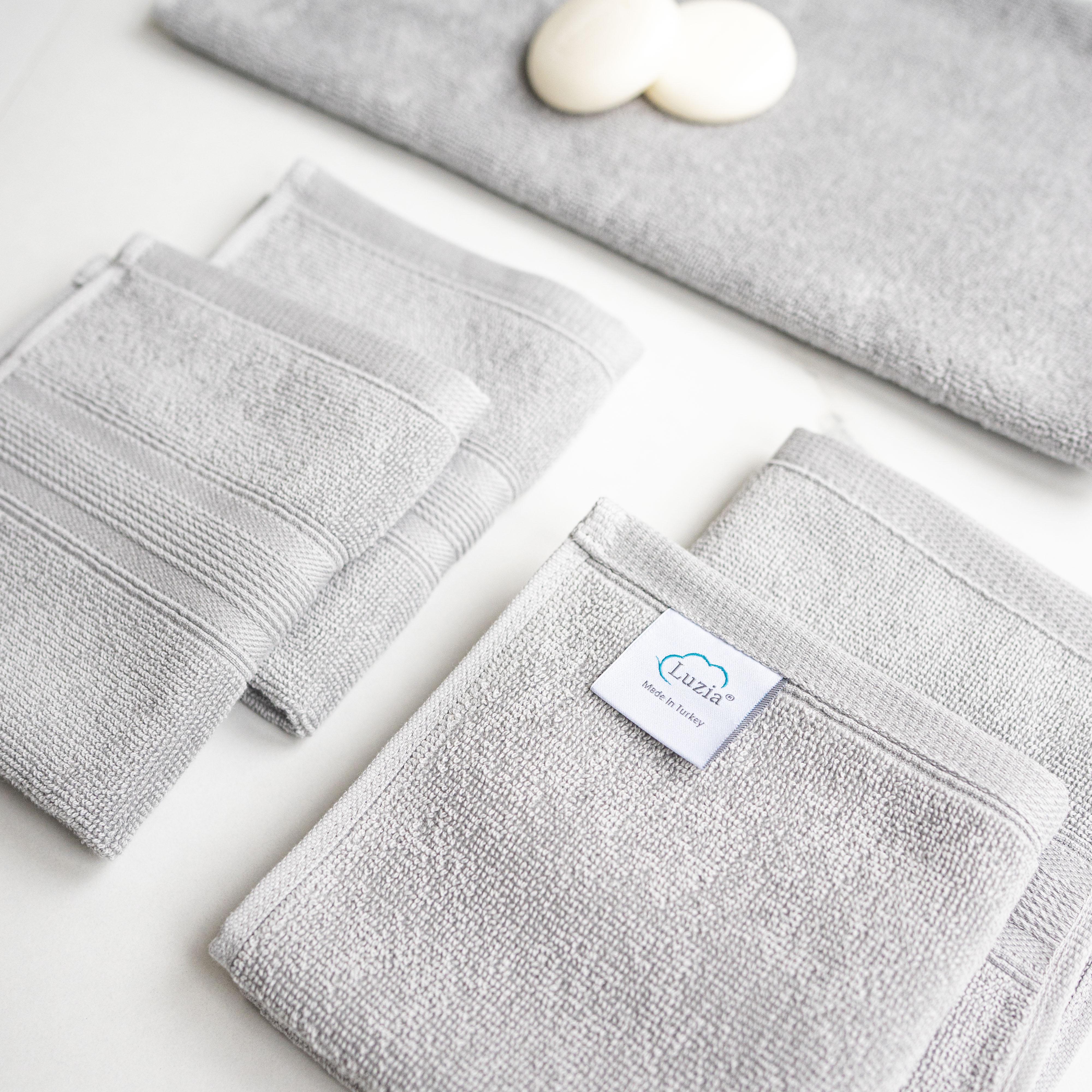 Luzia Light Grey Washcloths