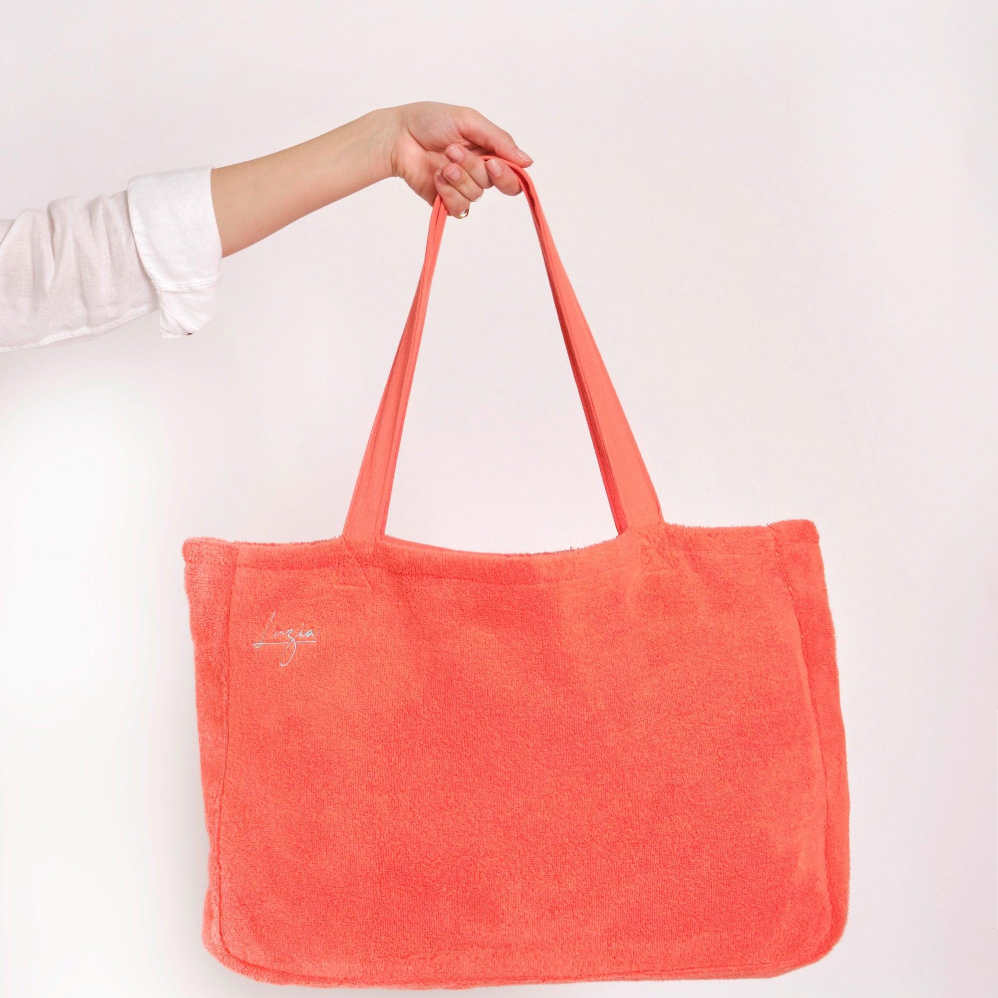 Beach and Pool Tote Bag - Living Coral-Luzia