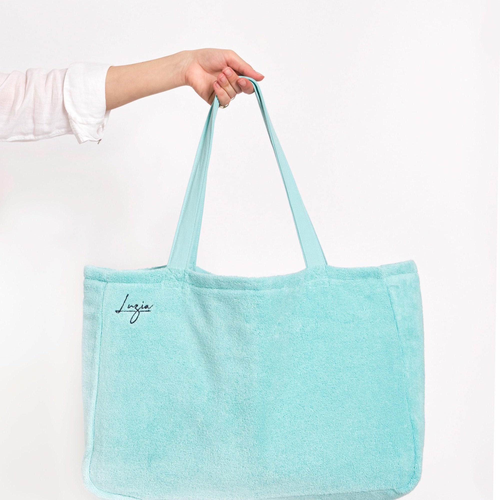Beach and Pool Tote Bag - Island Paradise (Turquoise)-Luzia