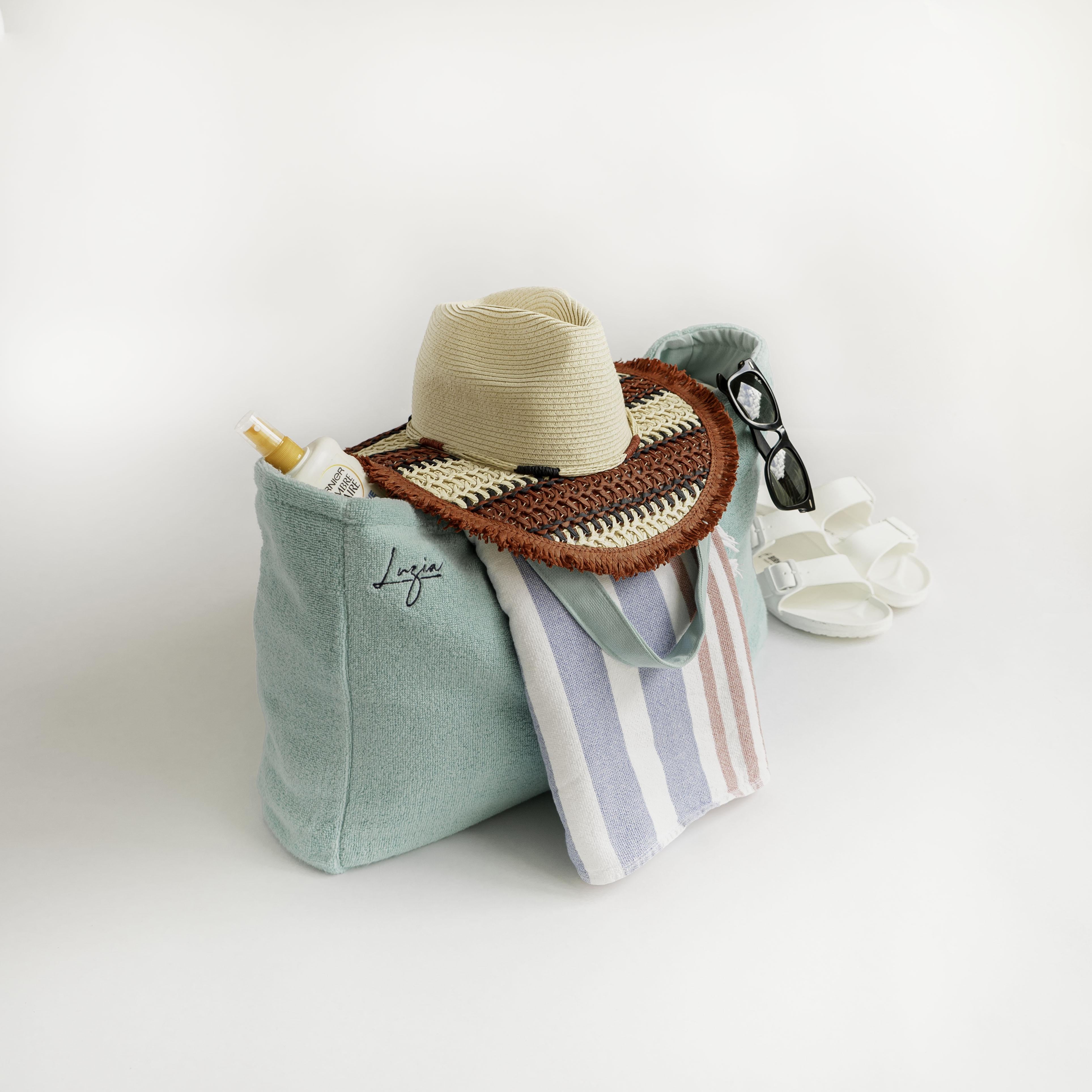 Beach and Pool Tote Bag - Island Paradise (Turquoise)-Luzia