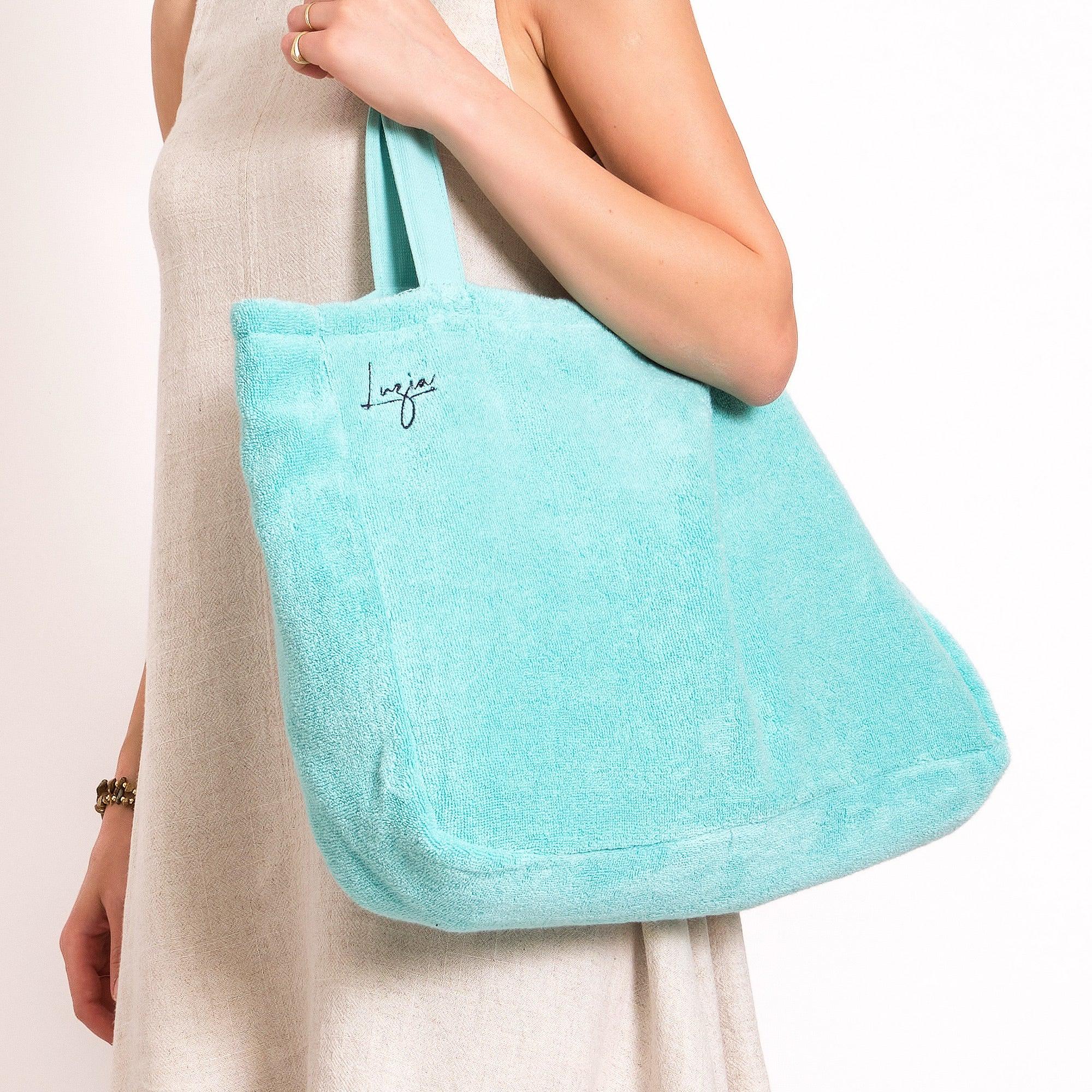 Beach and Pool Tote Bag - Island Paradise (Turquoise)-Luzia