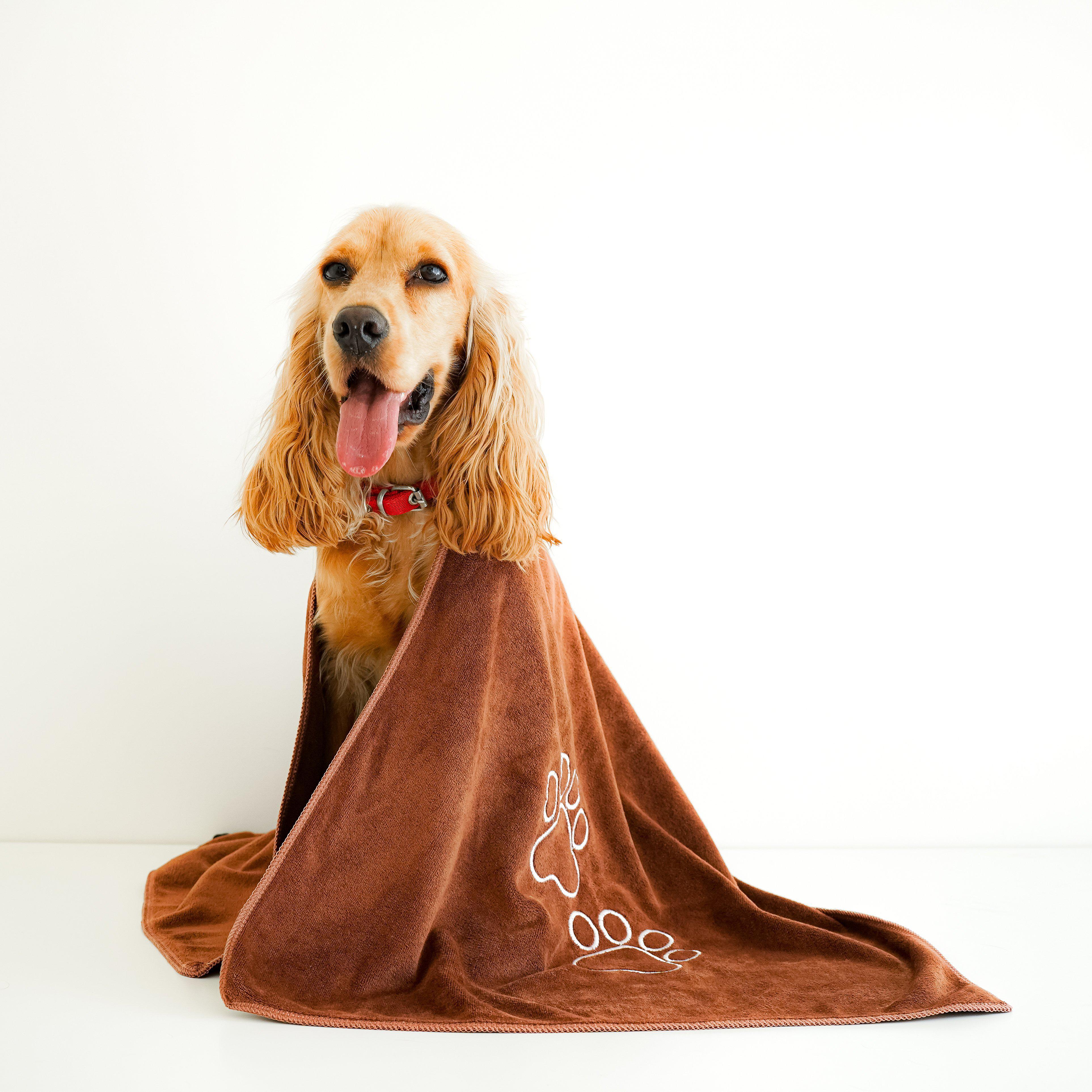 Unconditional Love | Premium Pet Towel (Brown)-Luzia