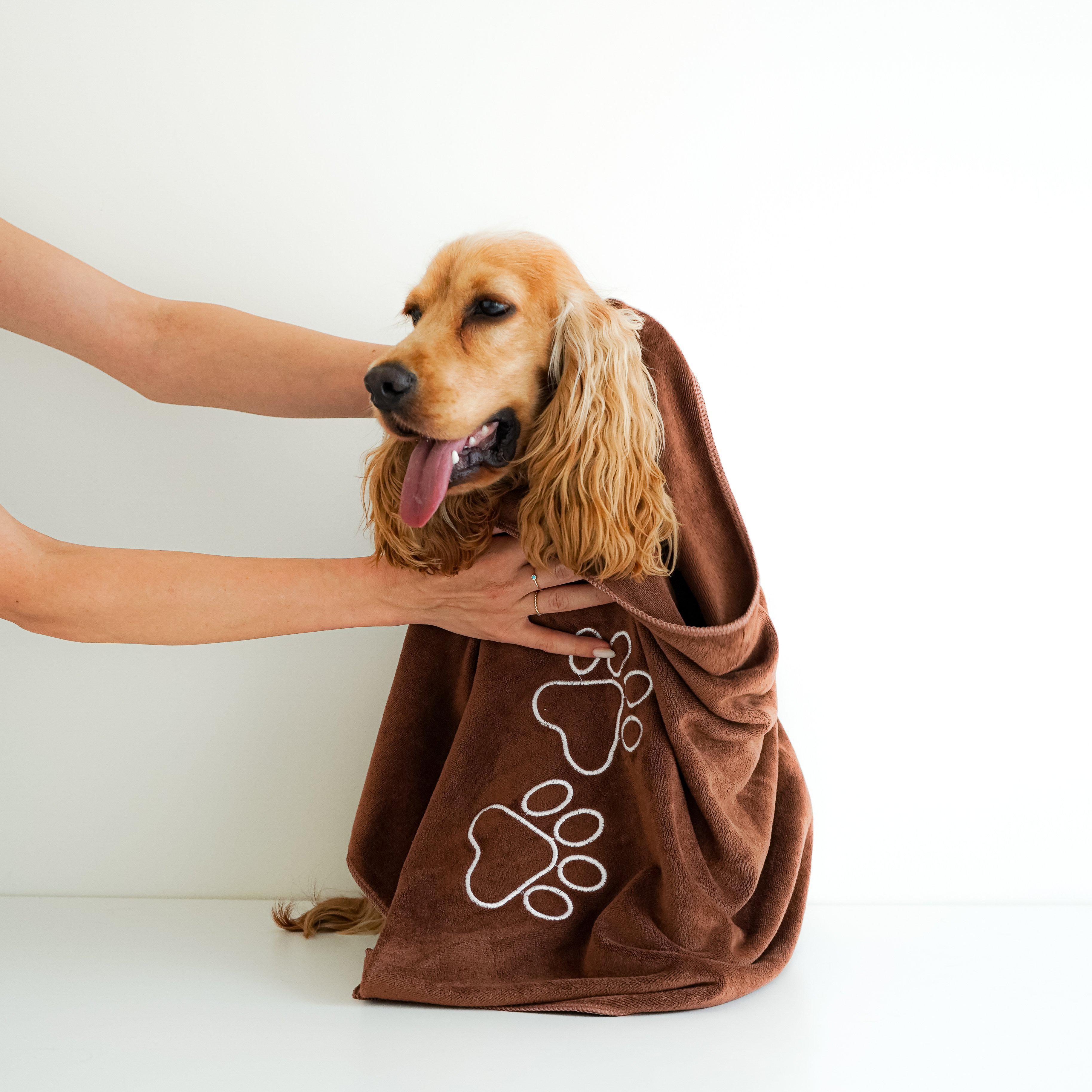 Unconditional Love | Premium Pet Towel (Brown)-Luzia