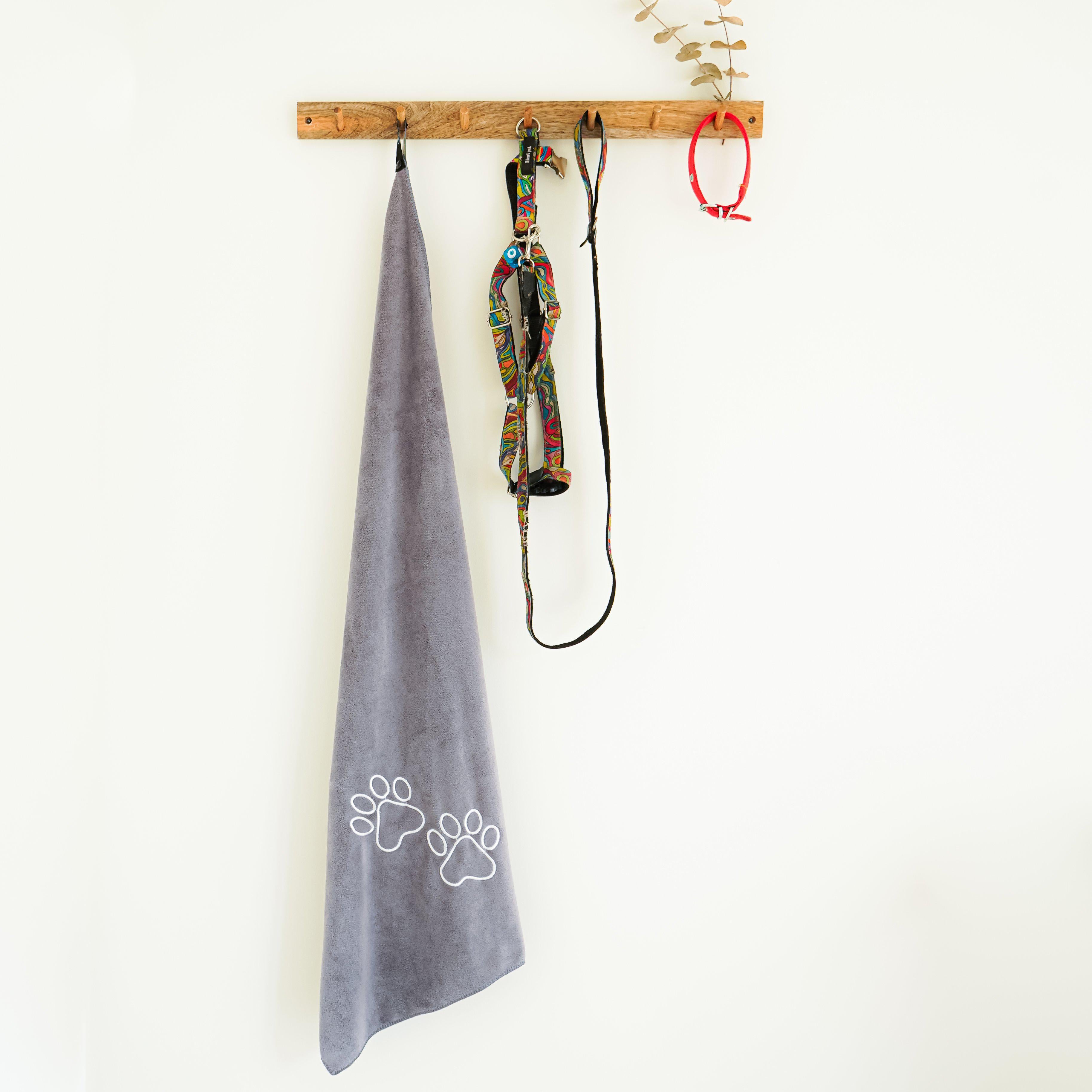 Unconditional Love | Premium Pet Towel (Grey)-Luzia