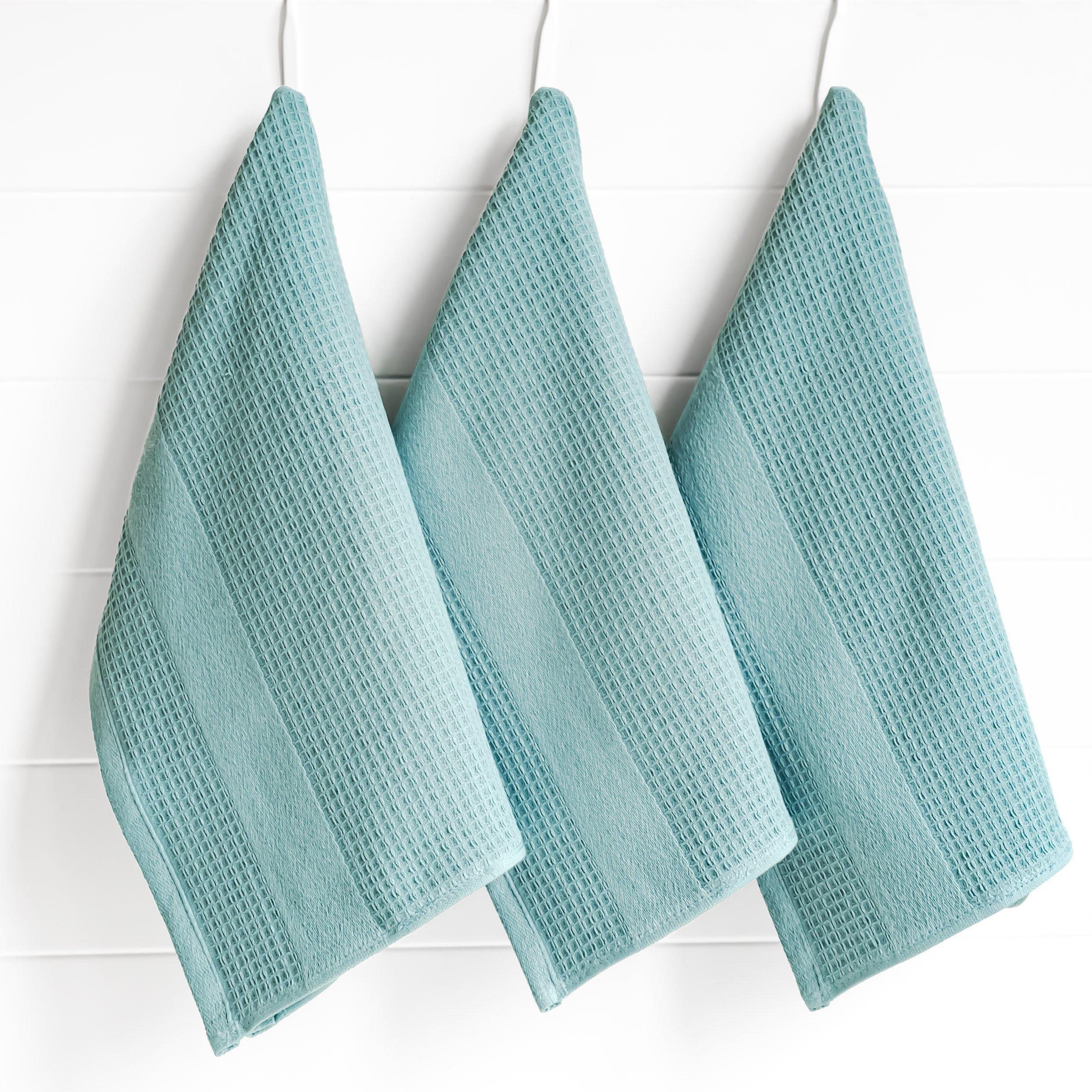 Premium Kitchen Towels in Cameo Blue, Set of 3-Luzia