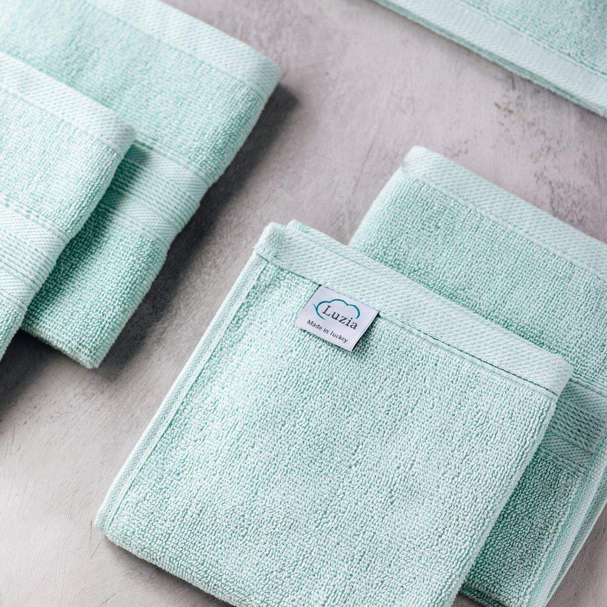 Luzia-Premium Turkish Cotton Glacier Green Towels