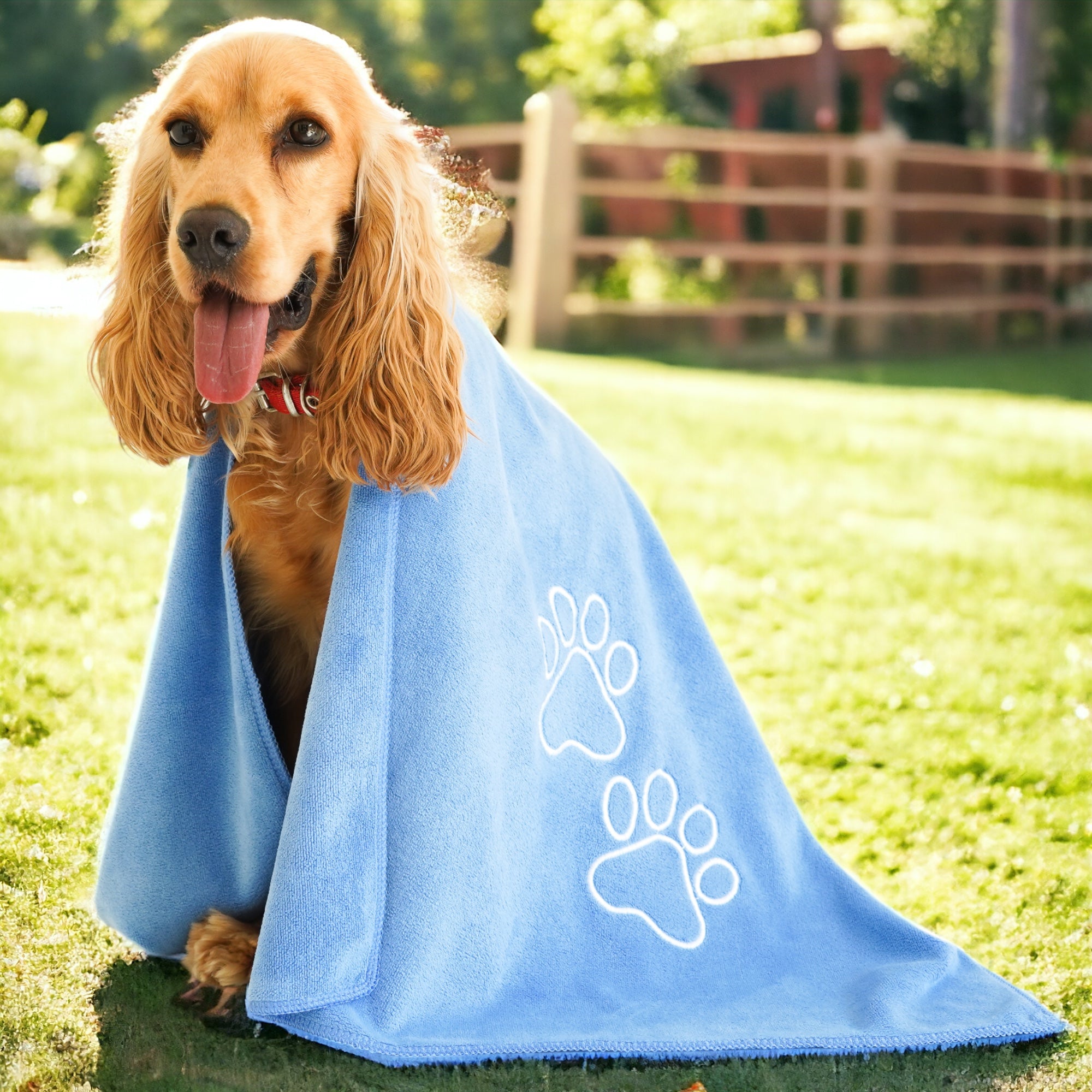 Unconditional Love | Premium Pet Towel (Blue)