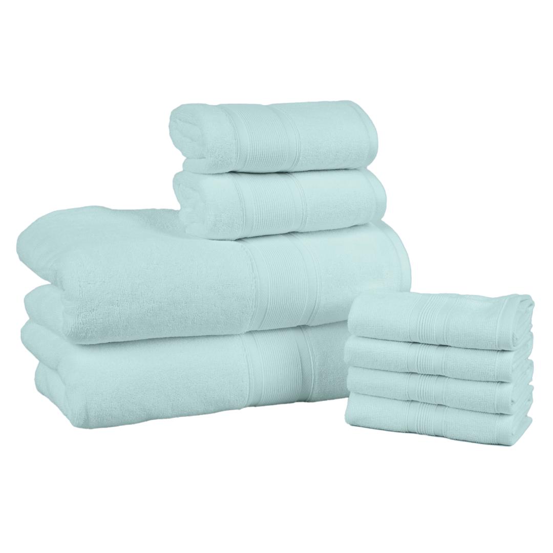 Premium Turkish Cotton Glacier Green Towels-Luzia