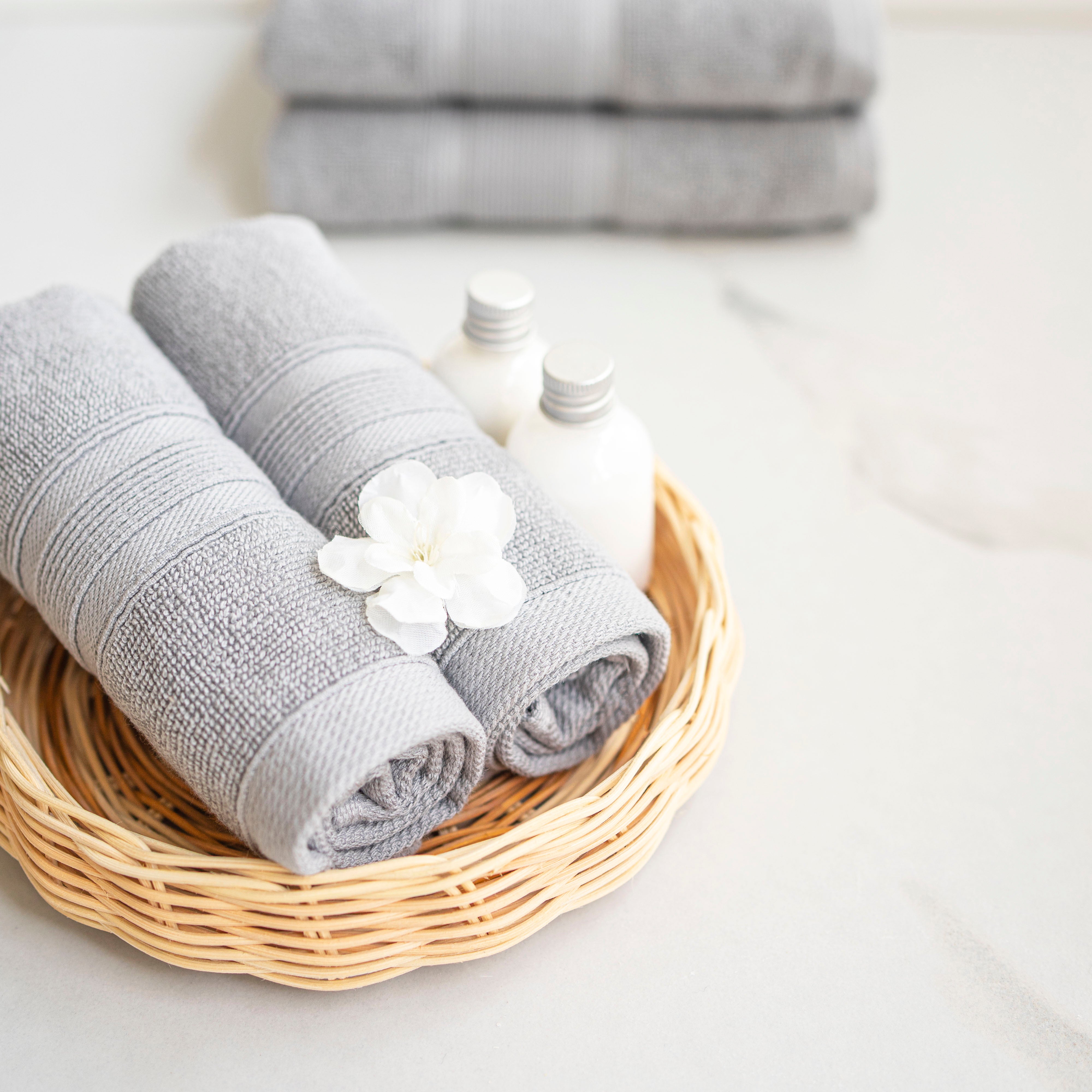 Premium Turkish Cotton Light Grey Towels