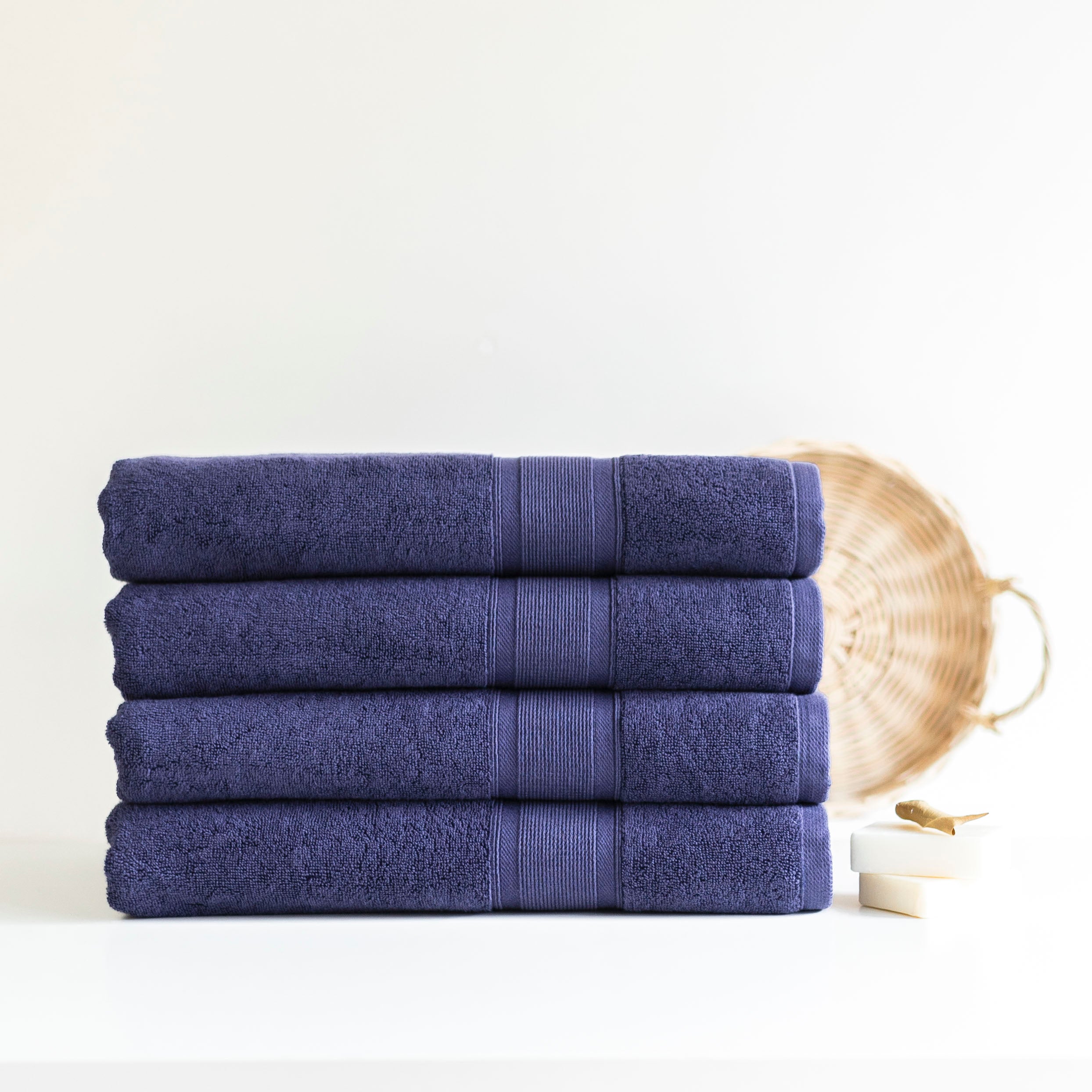 Premium Turkish Cotton Navy Blue Towels
