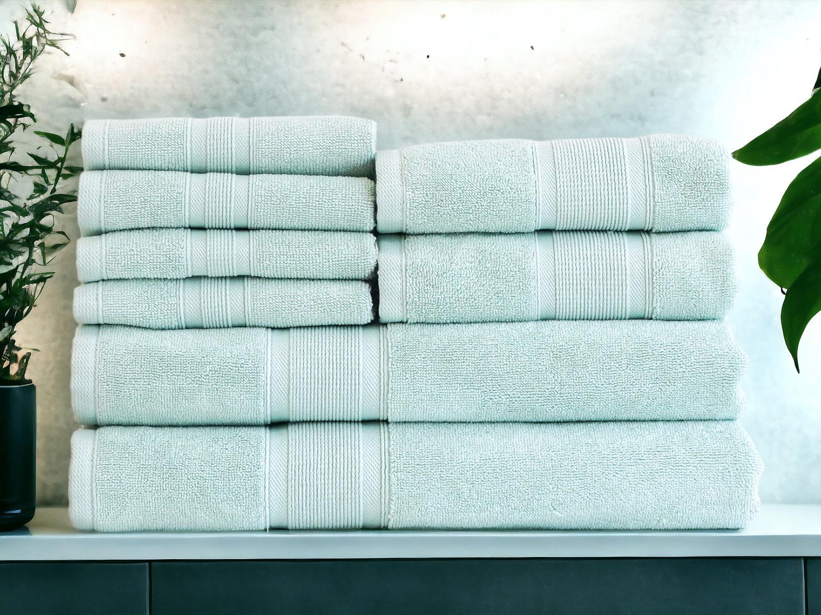 Teal and white sale towels