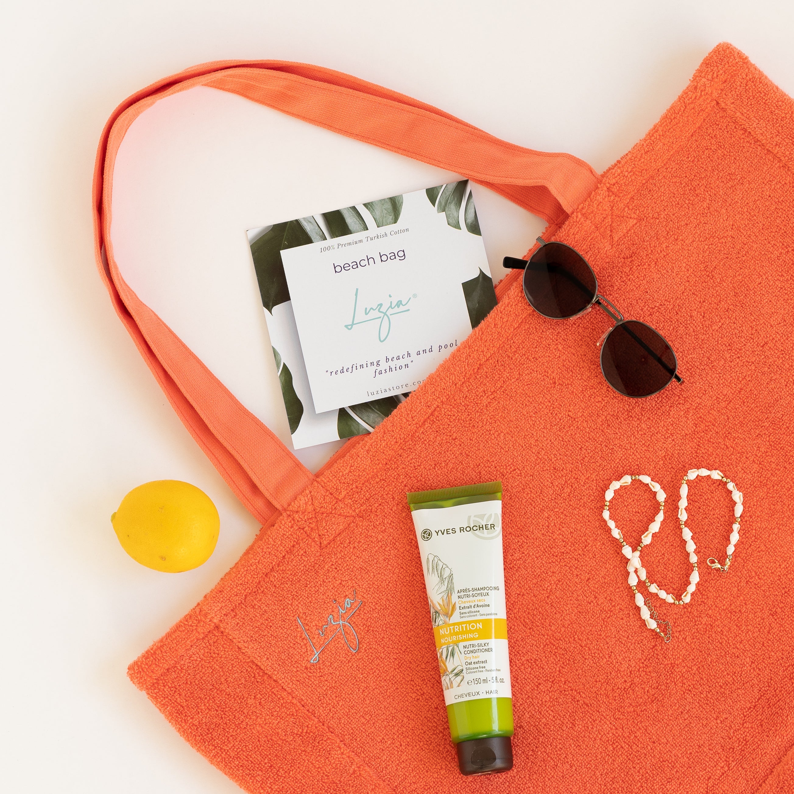 Beach, Pool and Yoga Tote Bag - Living Coral