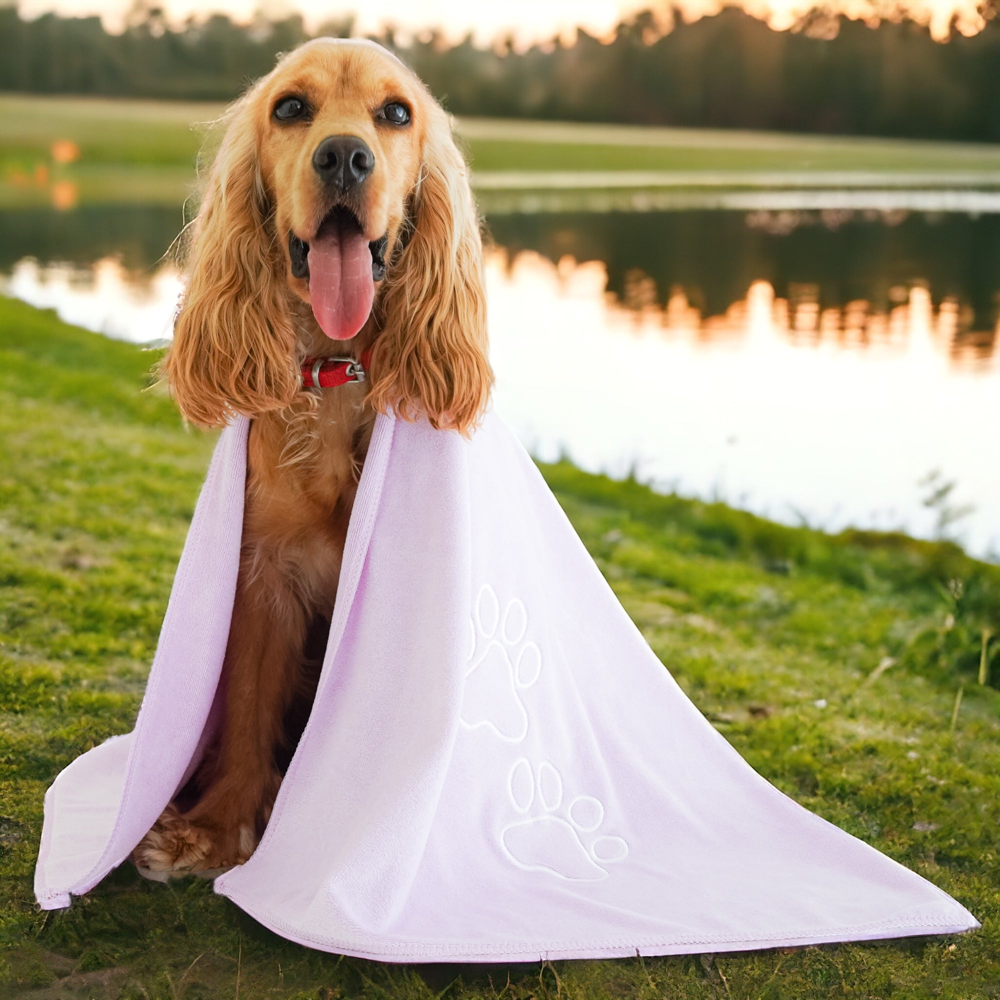 Unconditional Love | Premium Pet Towel (Lilac)