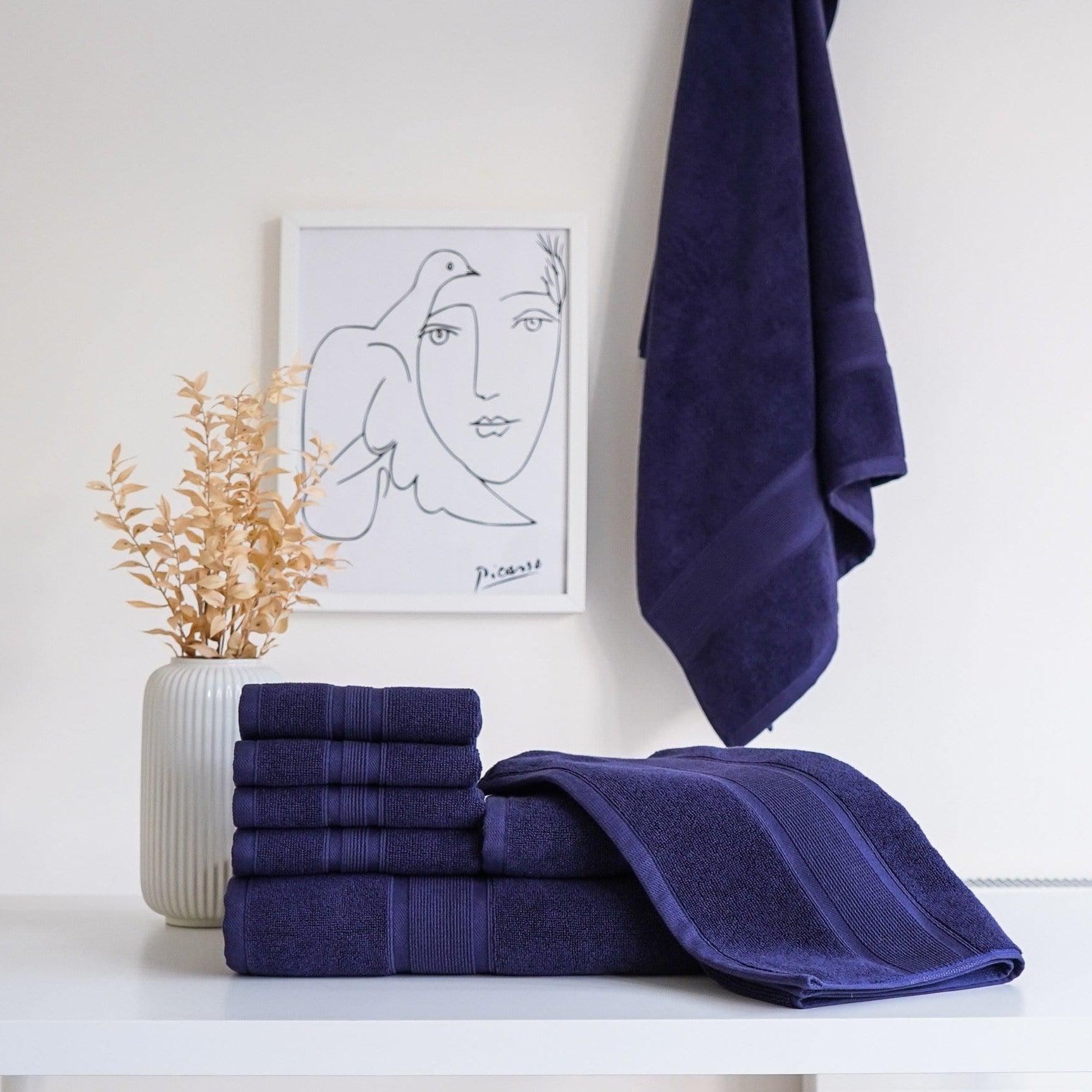 Linum Denzi Turkish Cotton Midnight Blue Bath Sheet – US Bath Store