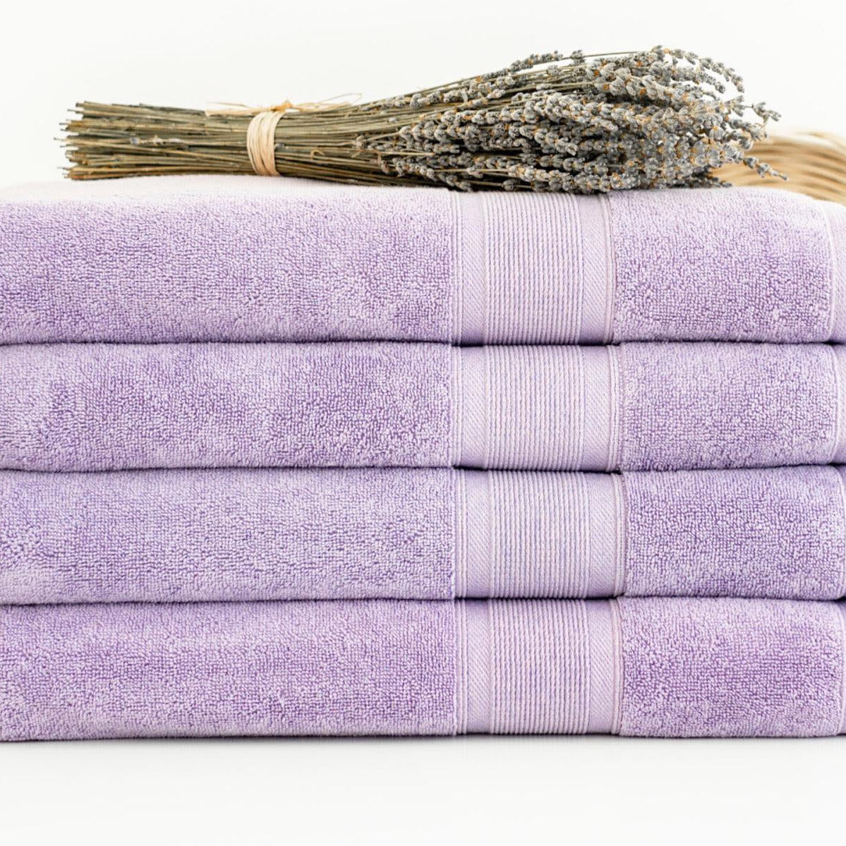 Premium Turkish Cotton Lavender Towels-Luzia