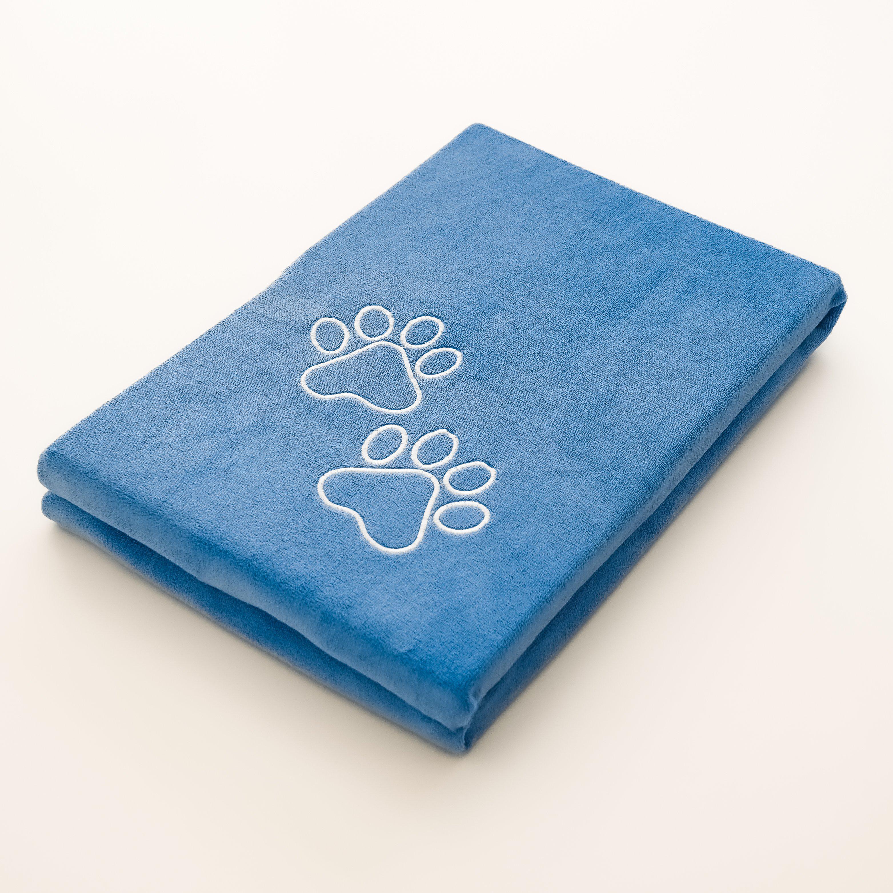 Unconditional Love | Premium Pet Towel (Blue)-Luzia