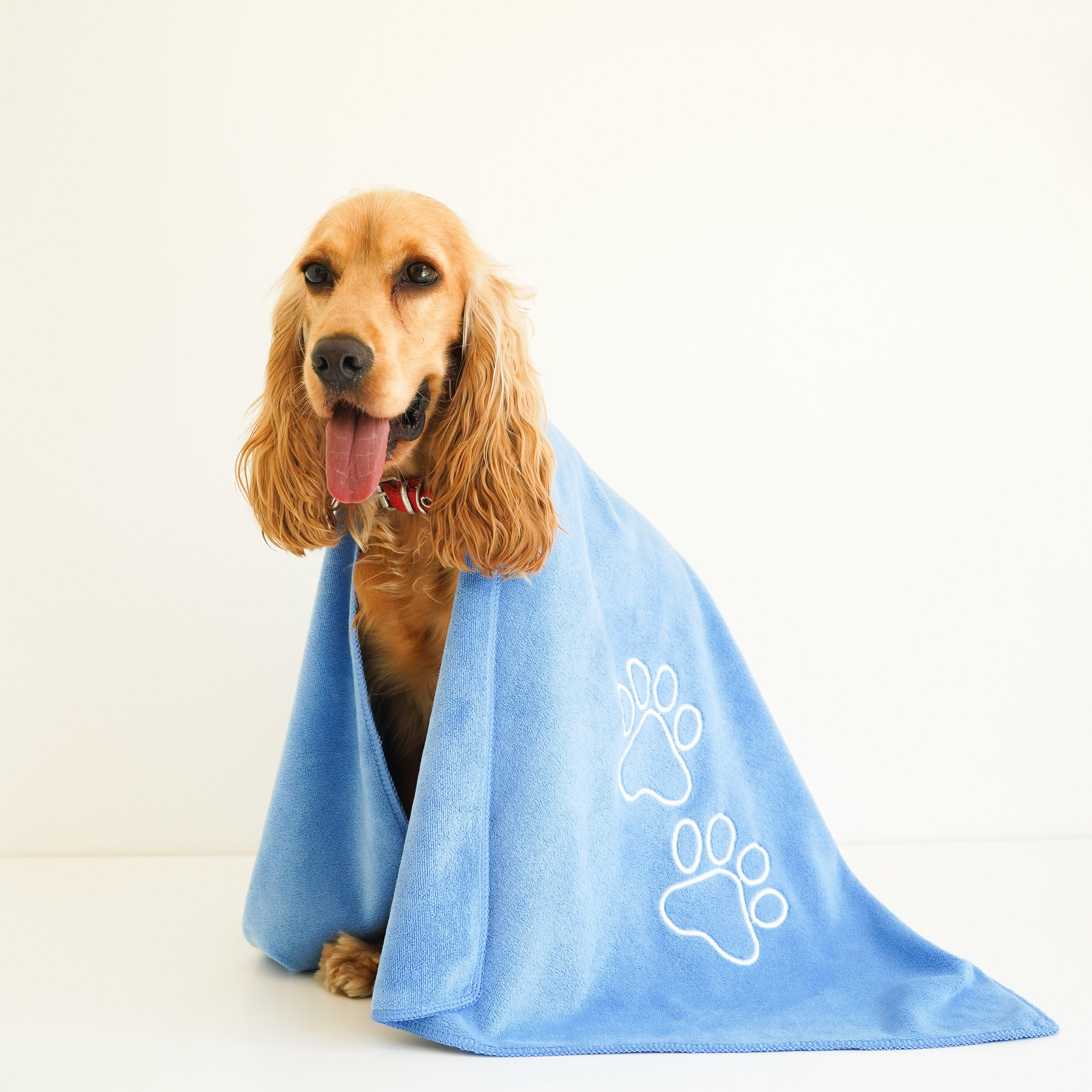 Unconditional Love | Premium Pet Towel (Blue)-Luzia