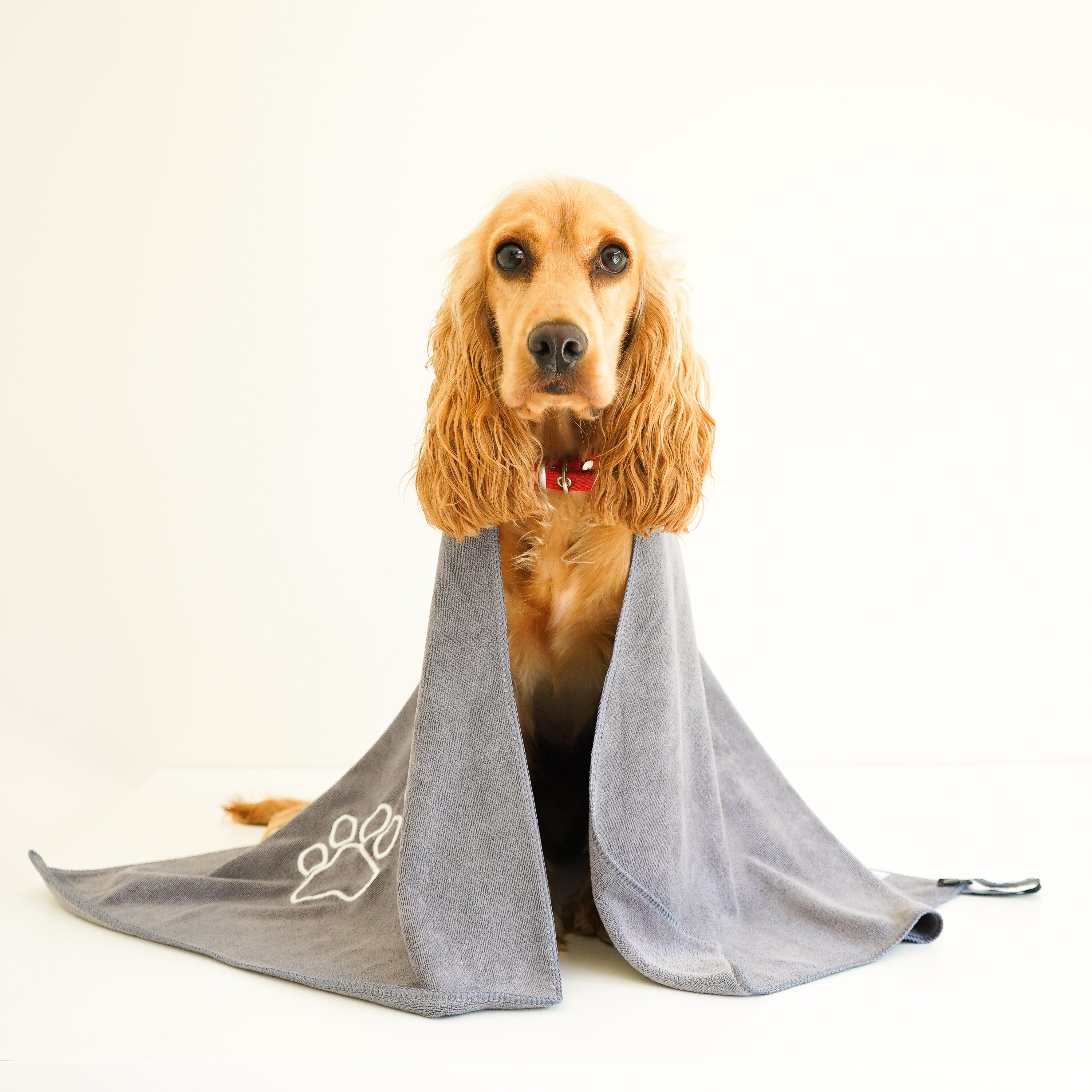 Unconditional Love | Premium Pet Towel (Grey)-Luzia