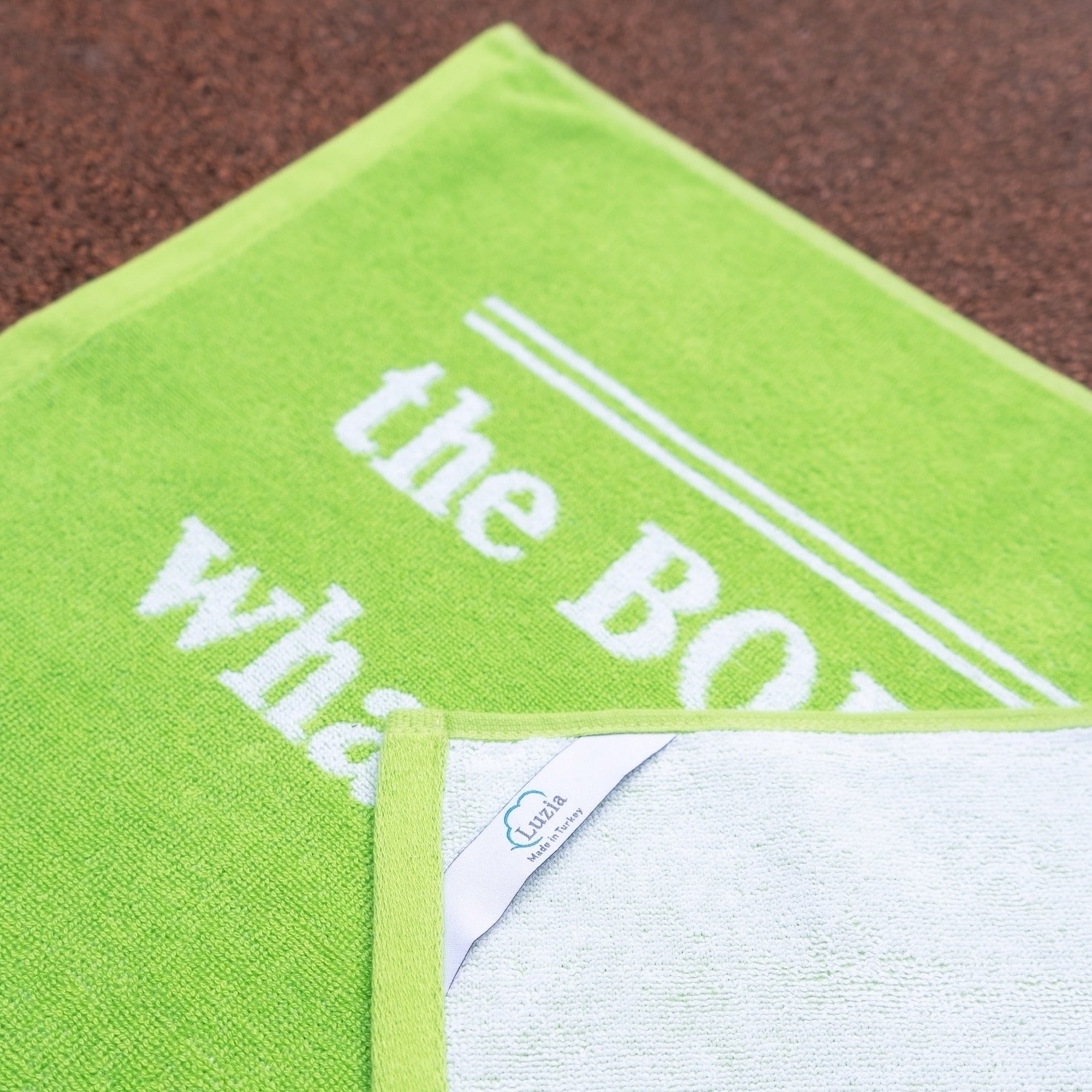 Motivational Workout Towel in Green-Luzia