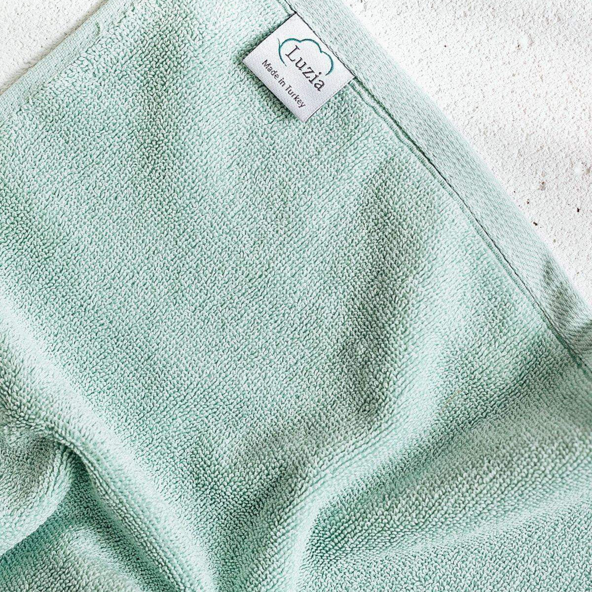 Luzia-Premium Turkish Cotton Glacier Green Towels