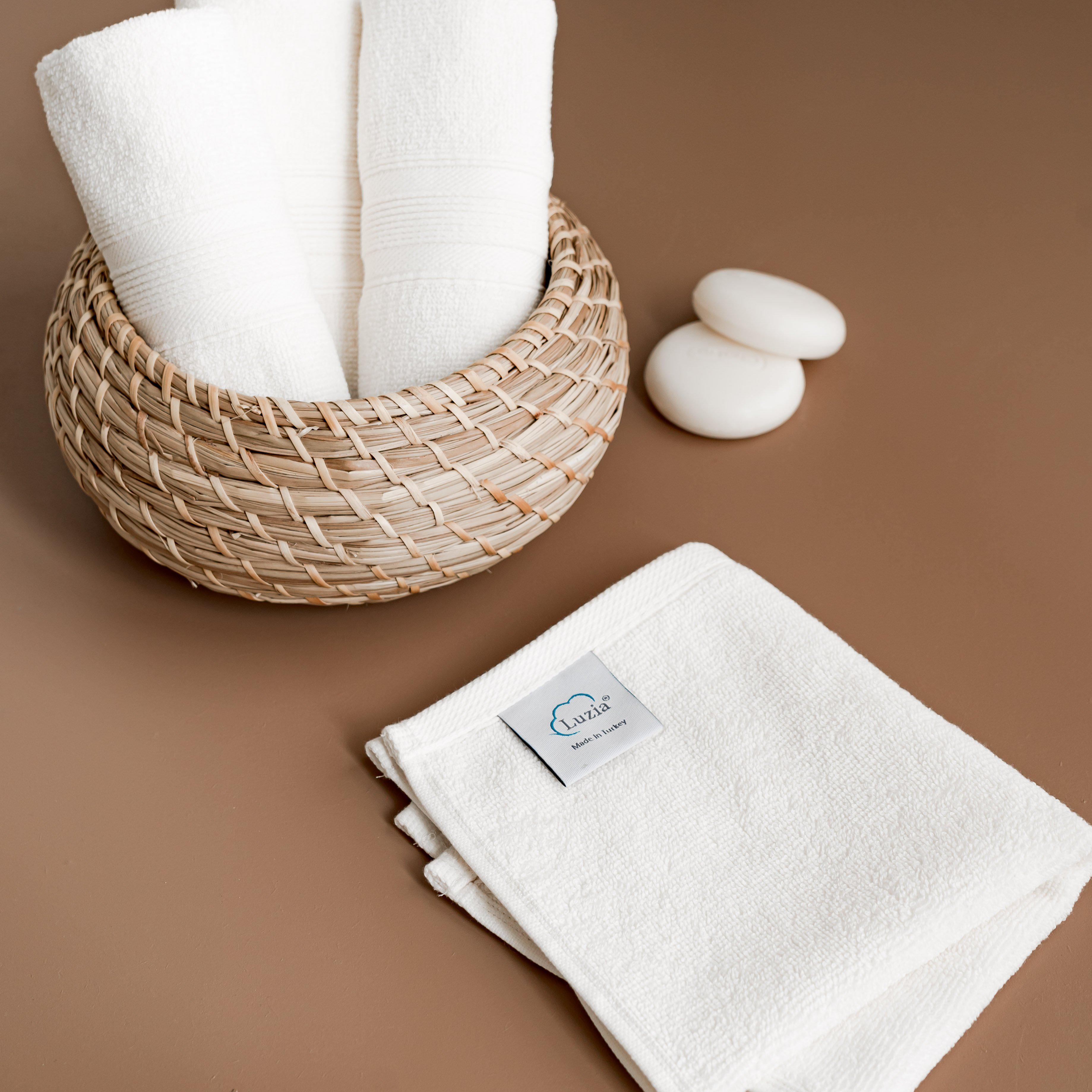 Premium Turkish Cotton Ivory Towels-Luzia
