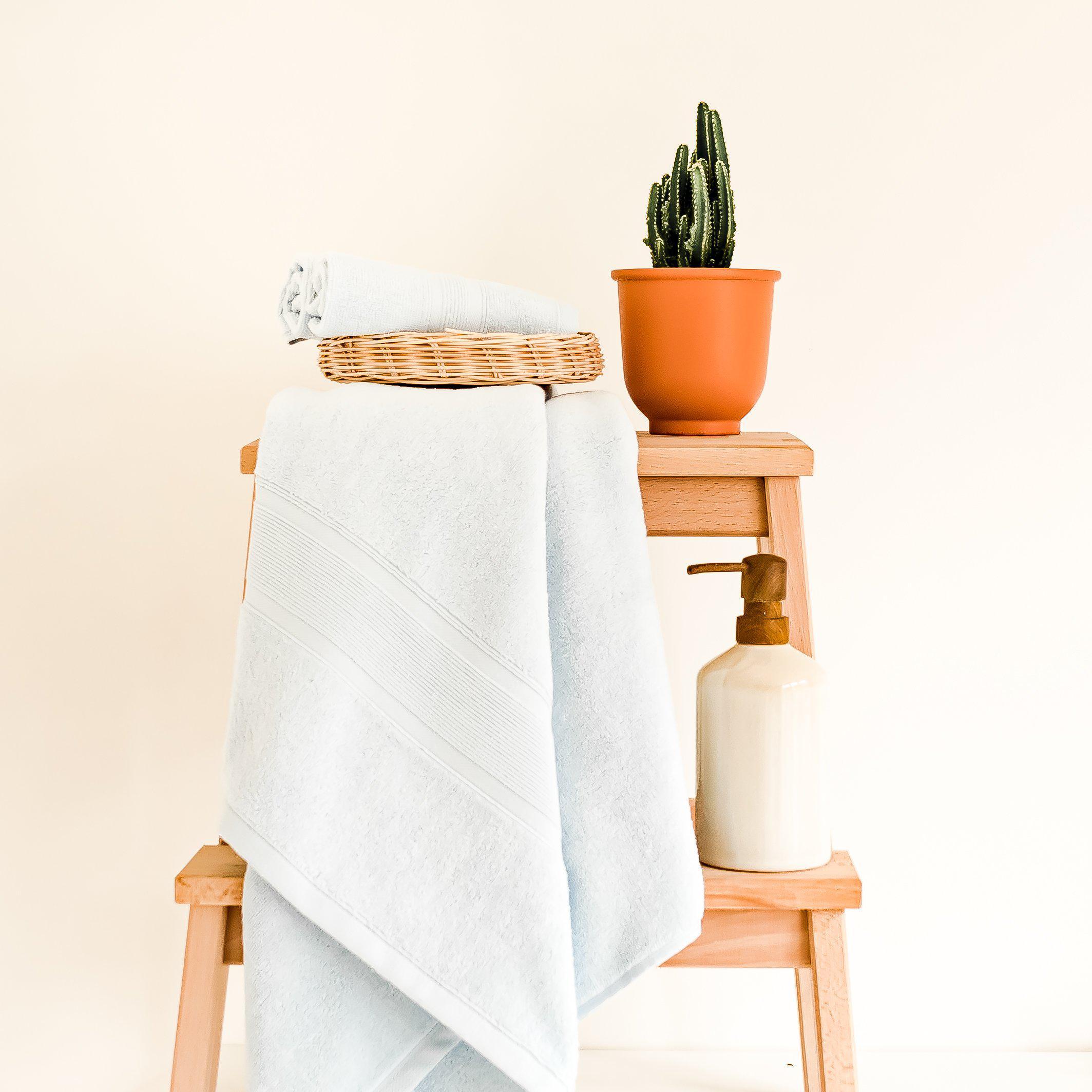 Premium Turkish Cotton Light Blue Towels-Bath Towel-Luzia