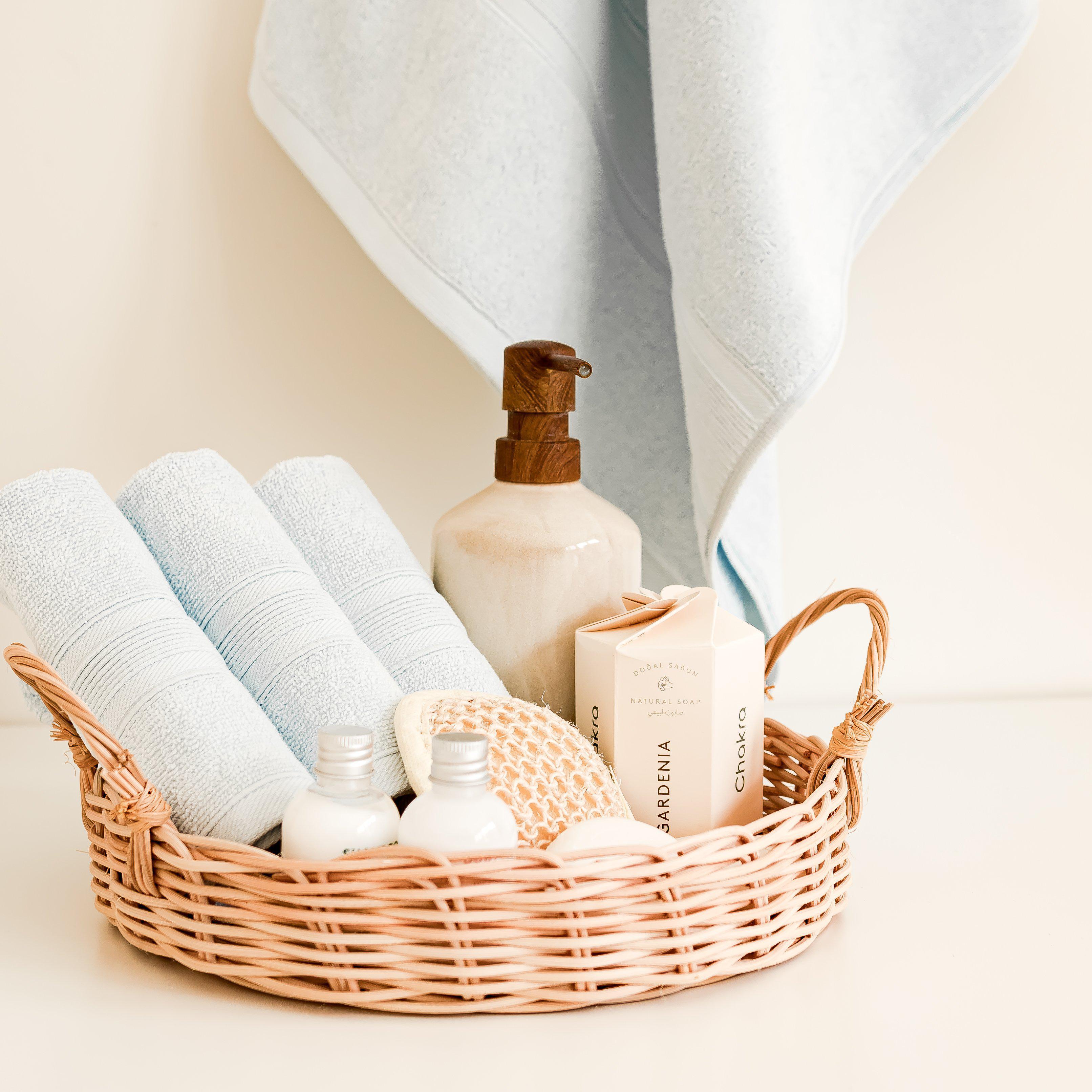 Premium Turkish Cotton Light Blue Towels-Washcloth-Luzia