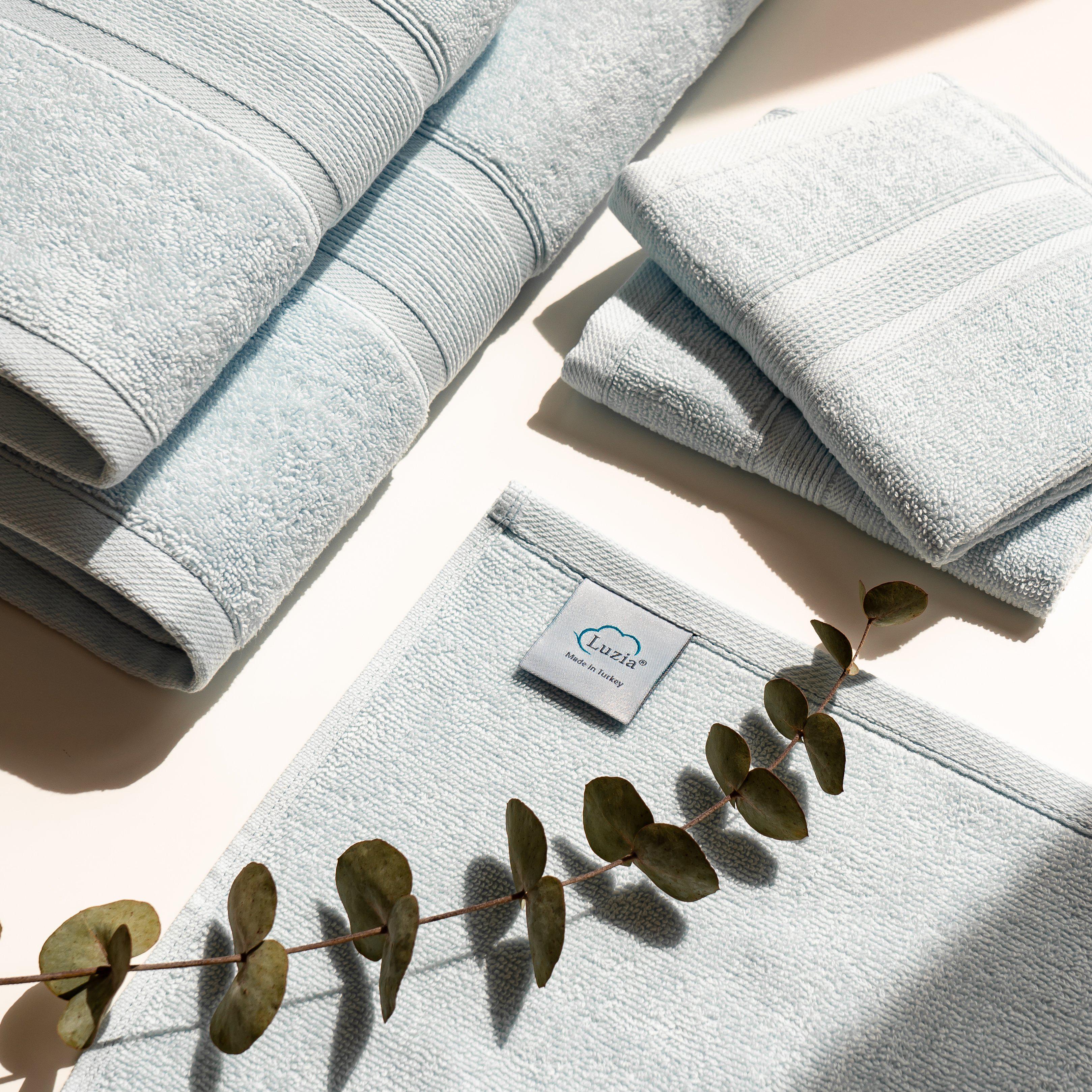 Premium Turkish Cotton Light Blue Towels-Luzia